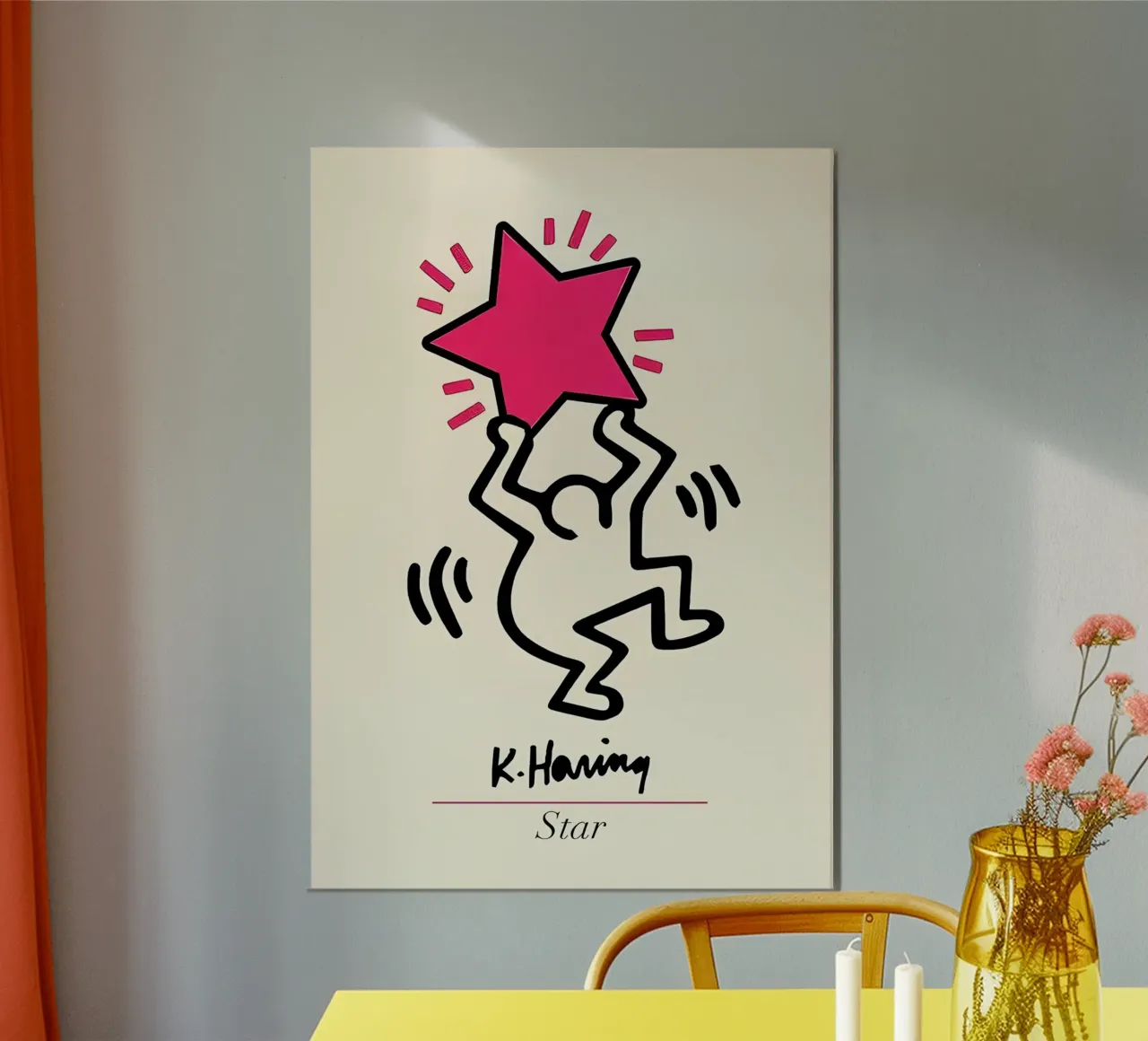Maglietta classica He Dancing poster con telaio in legno da brands1.0
