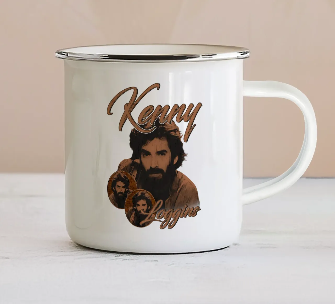 Stile Silhouette Rock Kenny Loggins tazza in smalto da mannys_artt