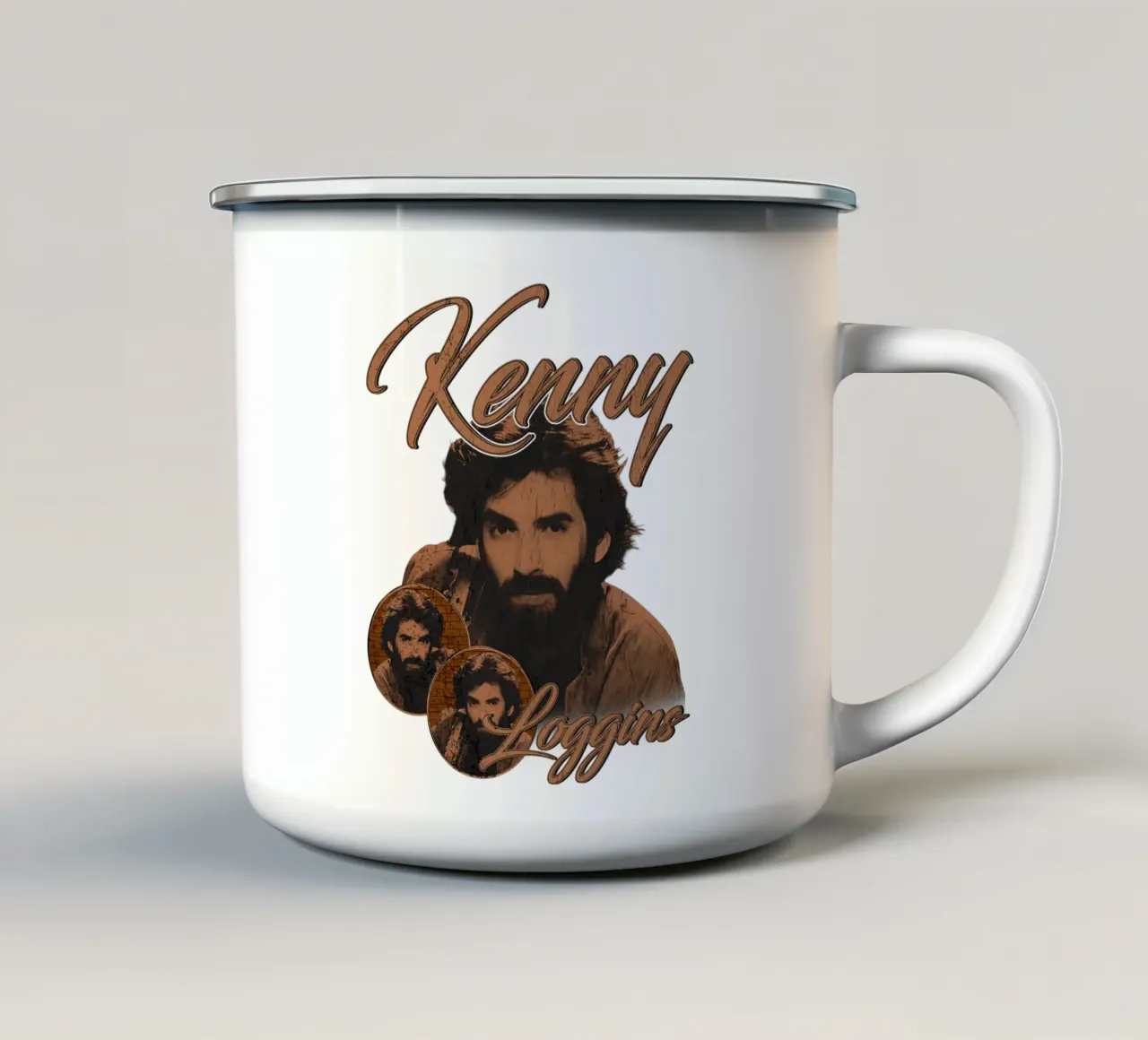 Stile Silhouette Rock Kenny Loggins tazza in smalto da mannys_artt