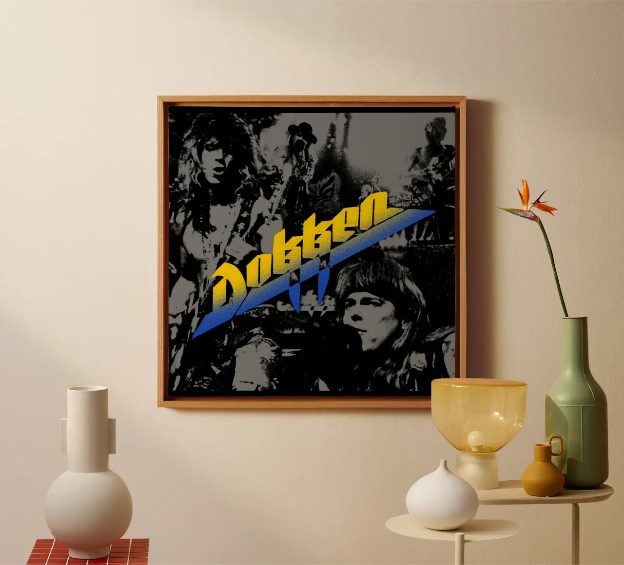 Maglietta classica nera Dokken tela con Cornice a cassetta da igoshdesigns