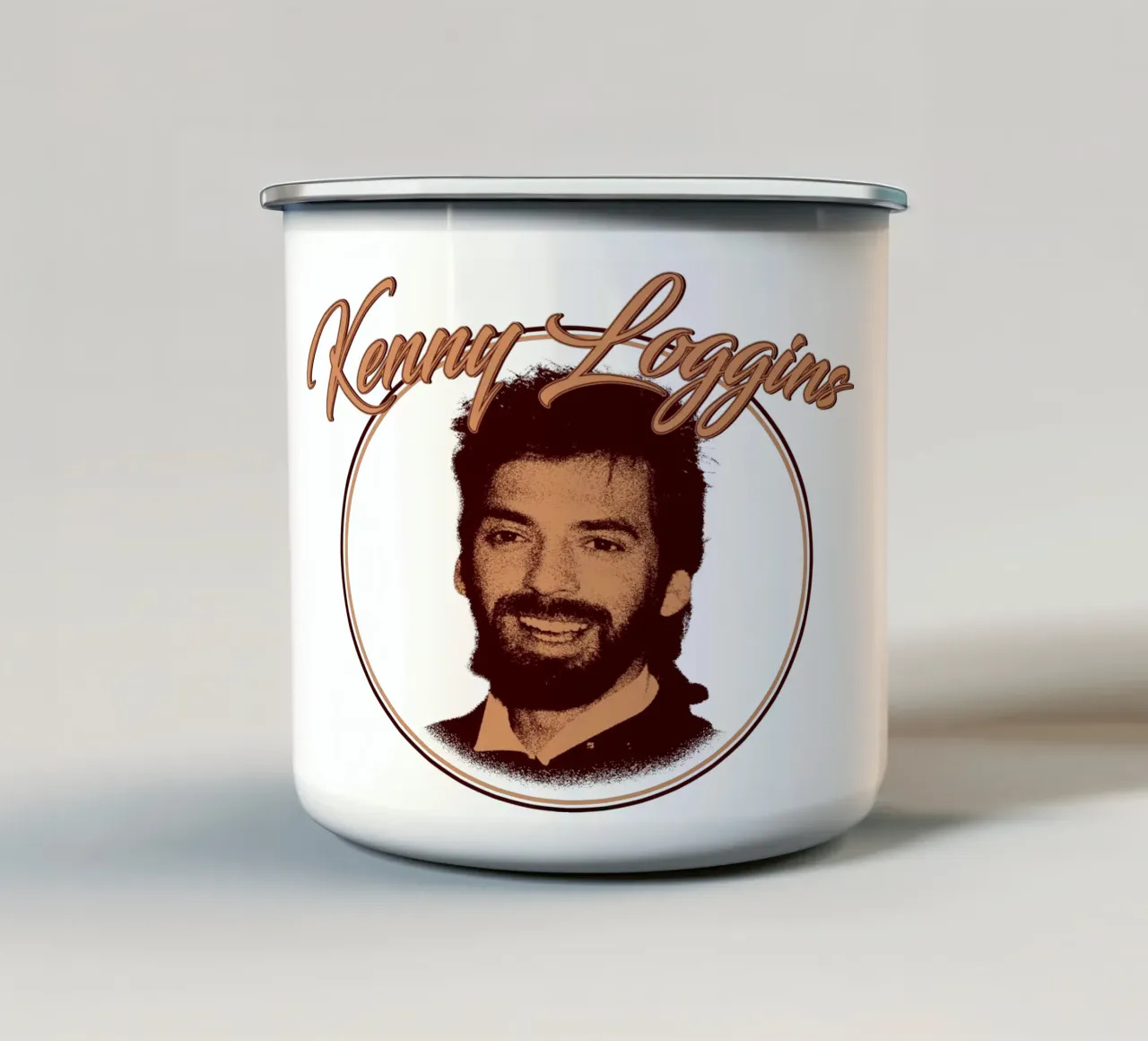 Silhouette Rock Kenny Loggins tazza in smalto da mannys_artt