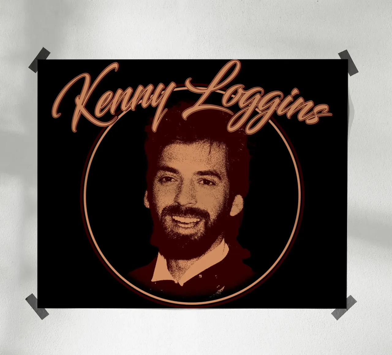 Scherenschnitt-Rock Kenny Loggins Poster von mannys_artt