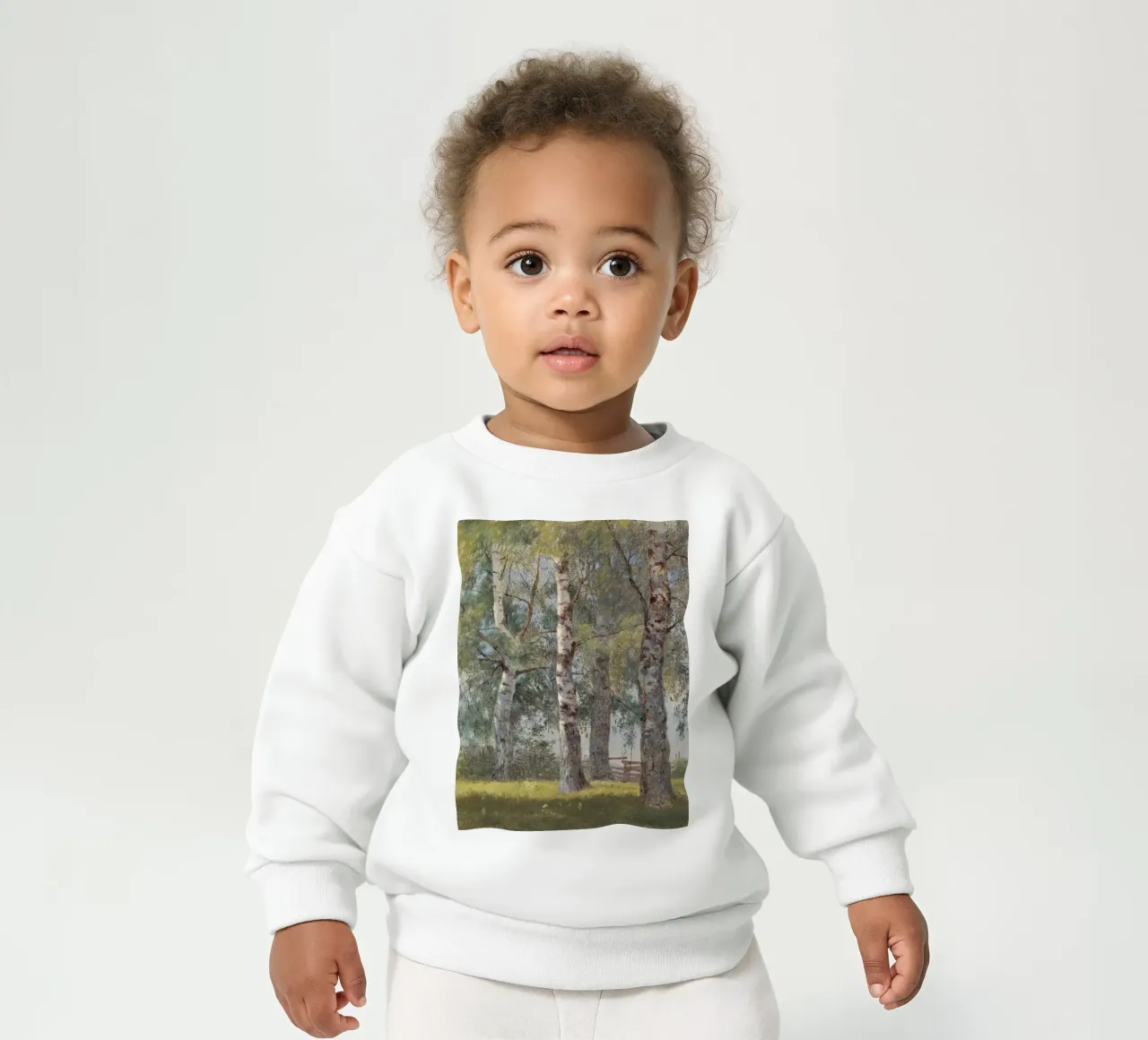 Landscape with Birches felpa neonato da apoloprints