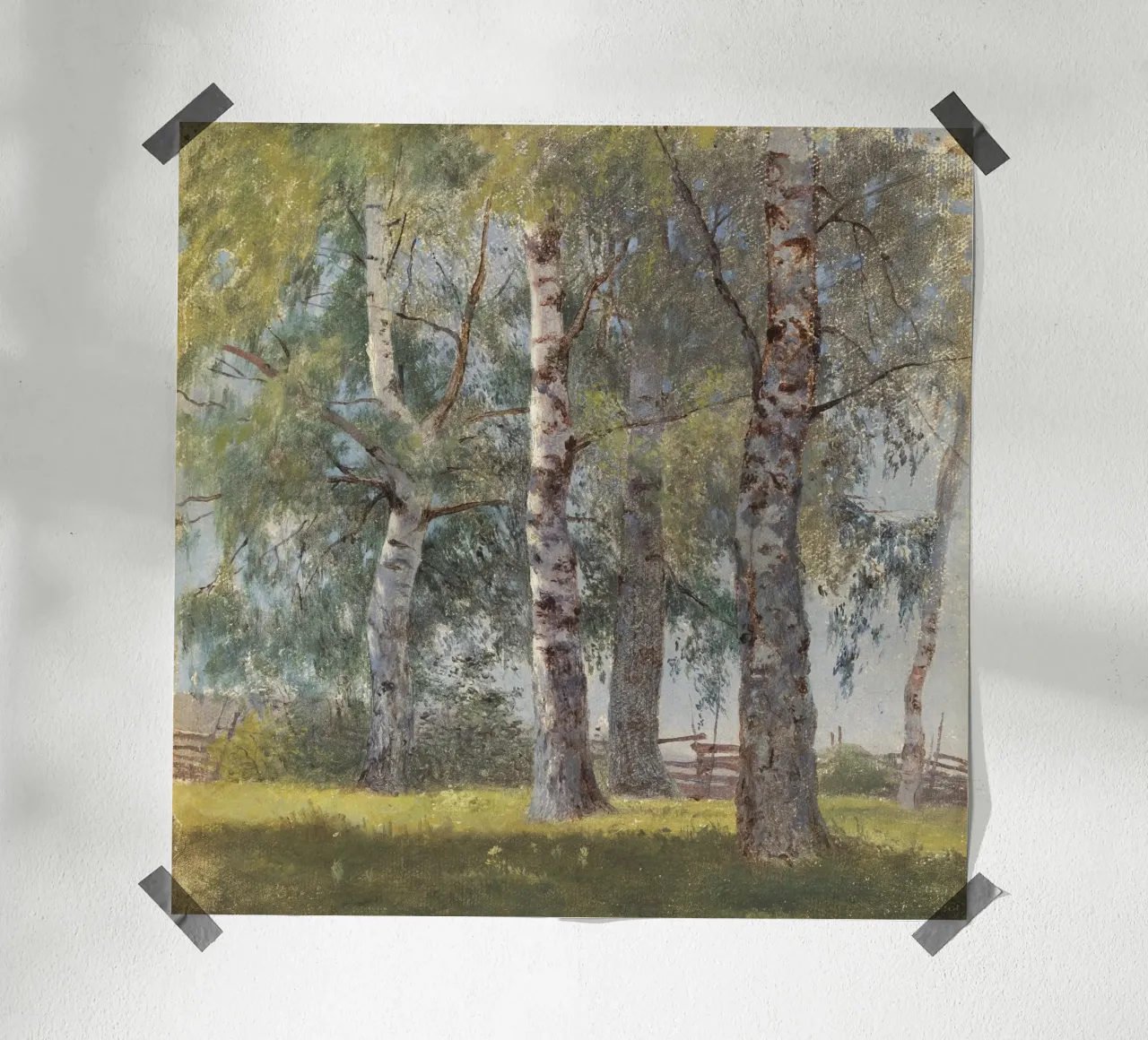 Landscape with Birches poster da apoloprints