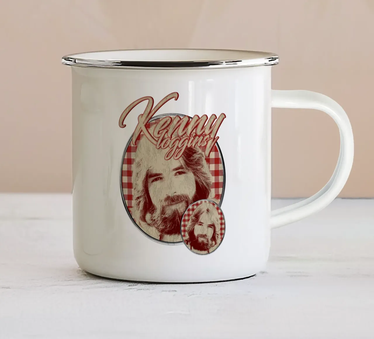 Grunge Rock Band Kenny Loggins tazza in smalto da mannys_artt