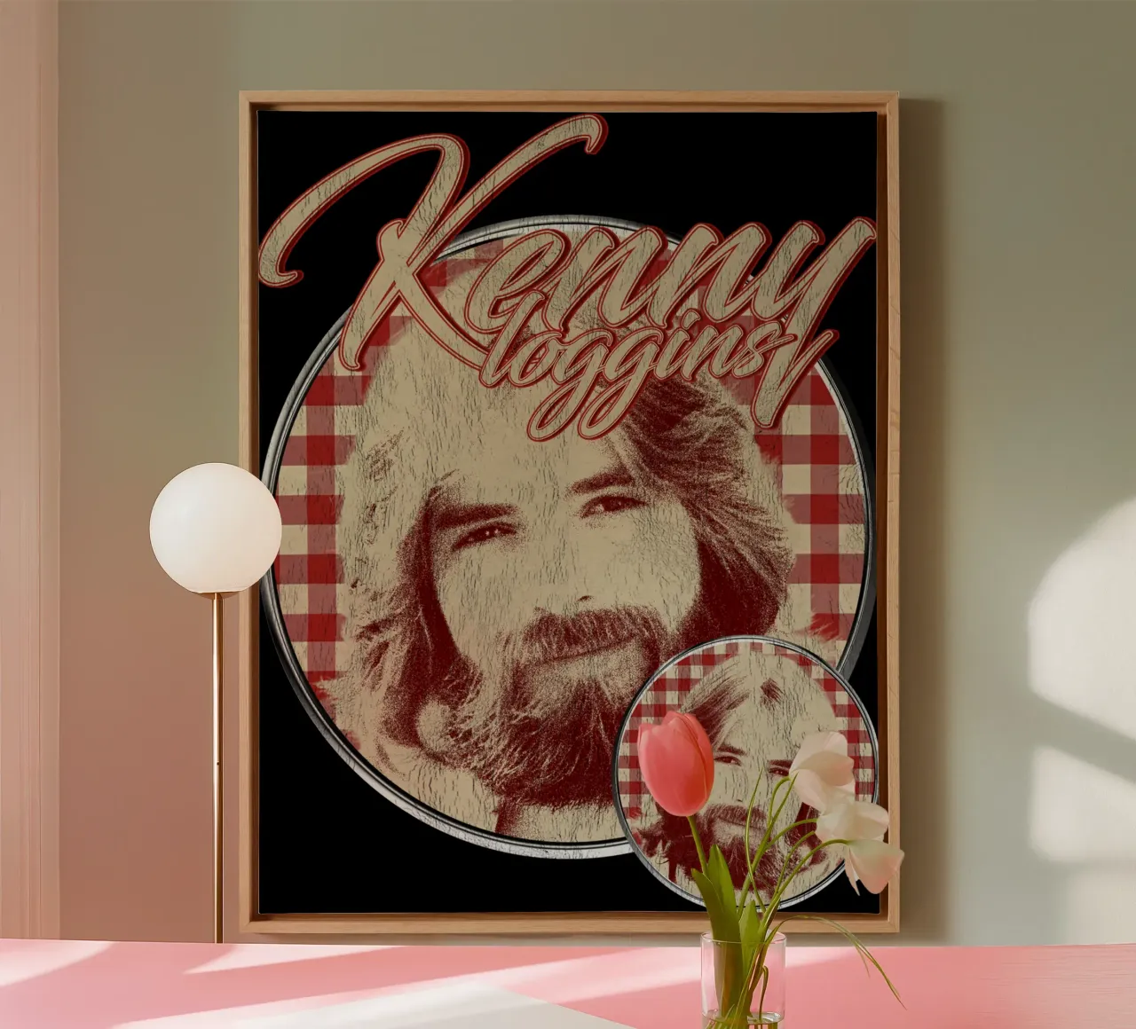 Groupe de grunge rock Kenny Loggins toile avec Caisse américaine de mannys_artt