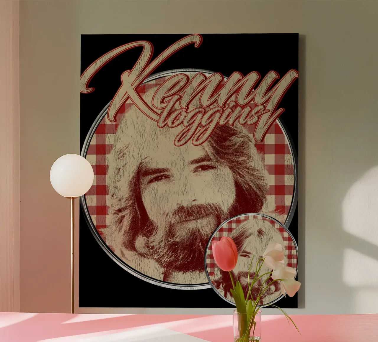 Groupe de grunge rock Kenny Loggins toile avec Caisse américaine de mannys_artt