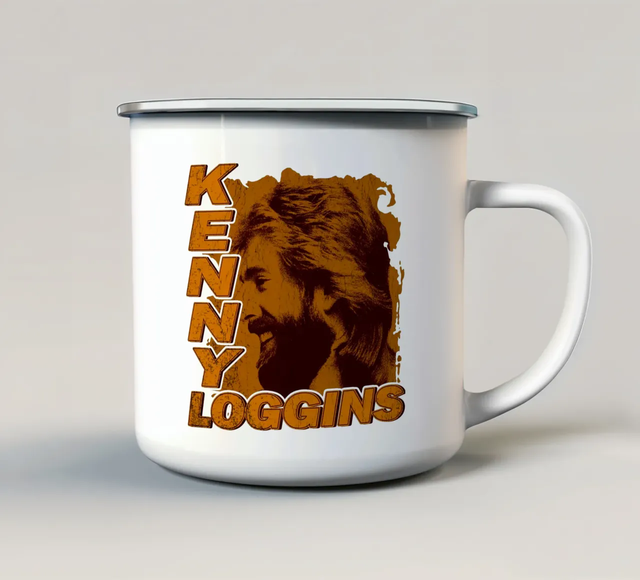 Silhouette Rock Kenny Loggins tazza in smalto da mannys_artt