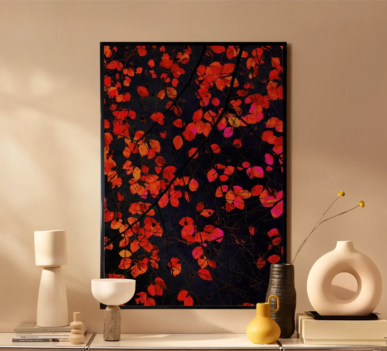 Furious Red Leave poster da IRIS LEHNHARDT FINE ART