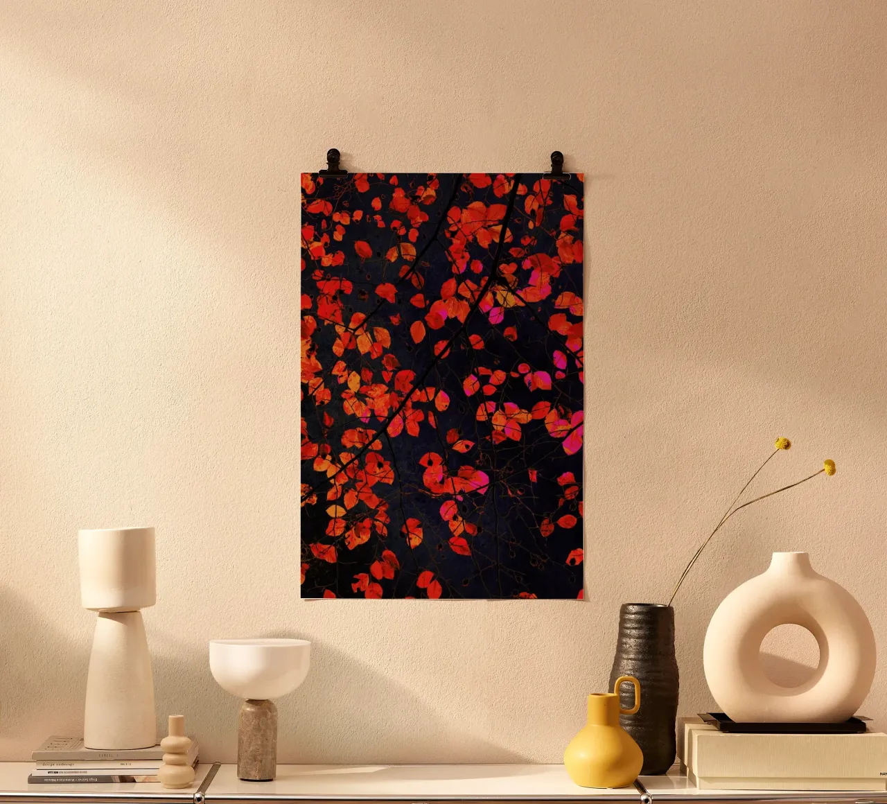 Furious Red Leave poster da IRIS LEHNHARDT FINE ART