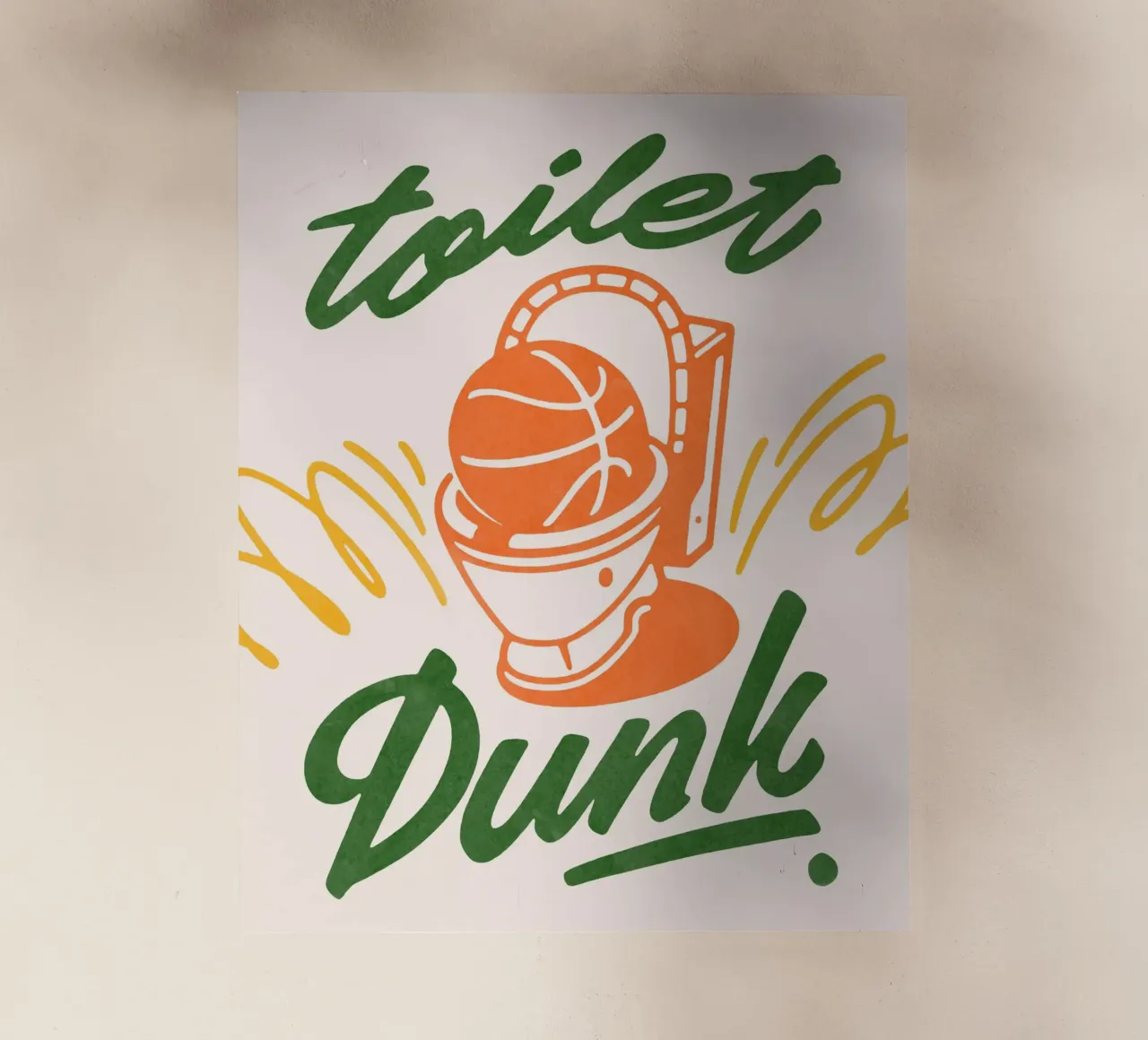Toilet Dunk! backlit film by illusthera