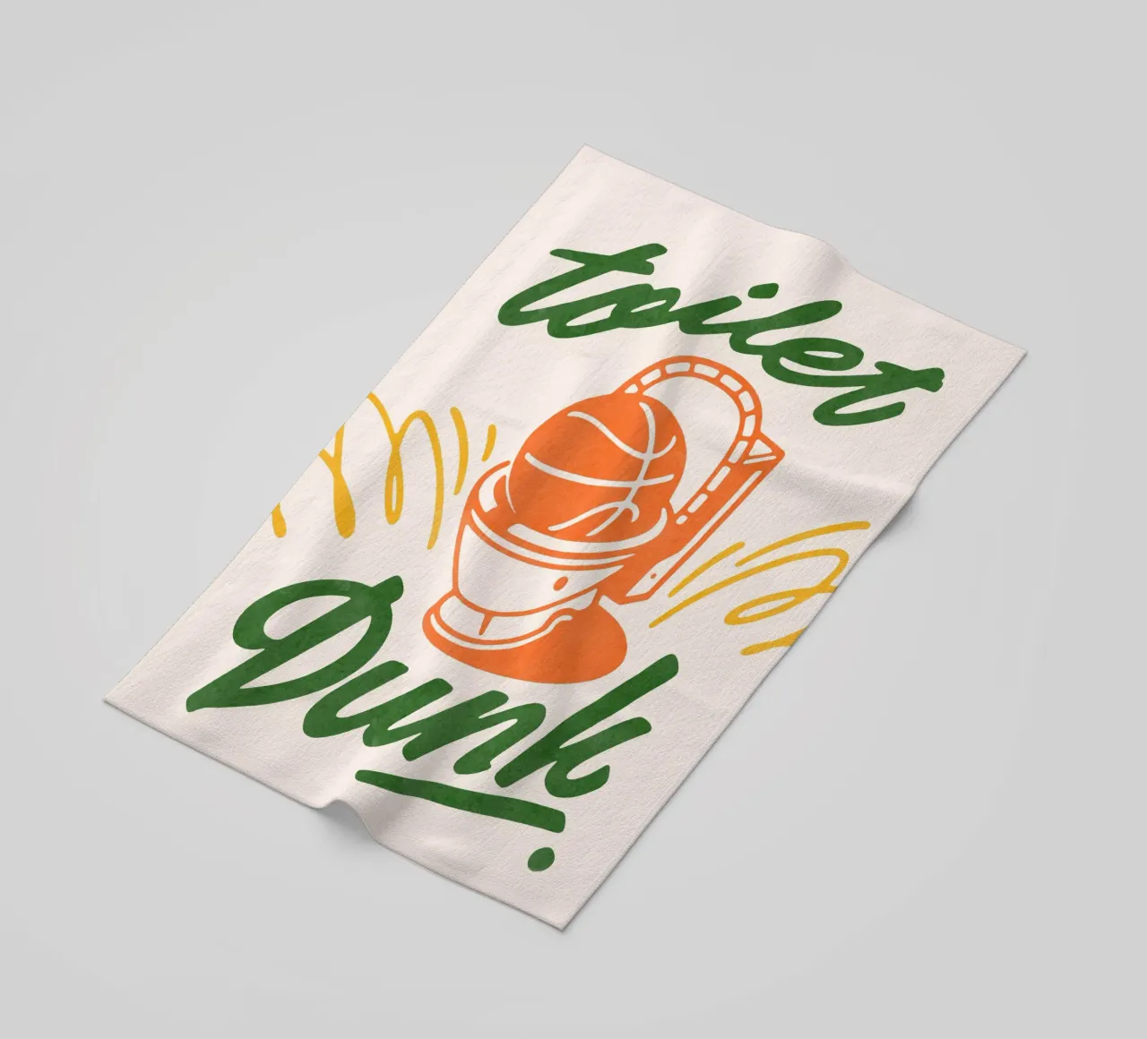 Toilet Dunk! beach towel by illusthera