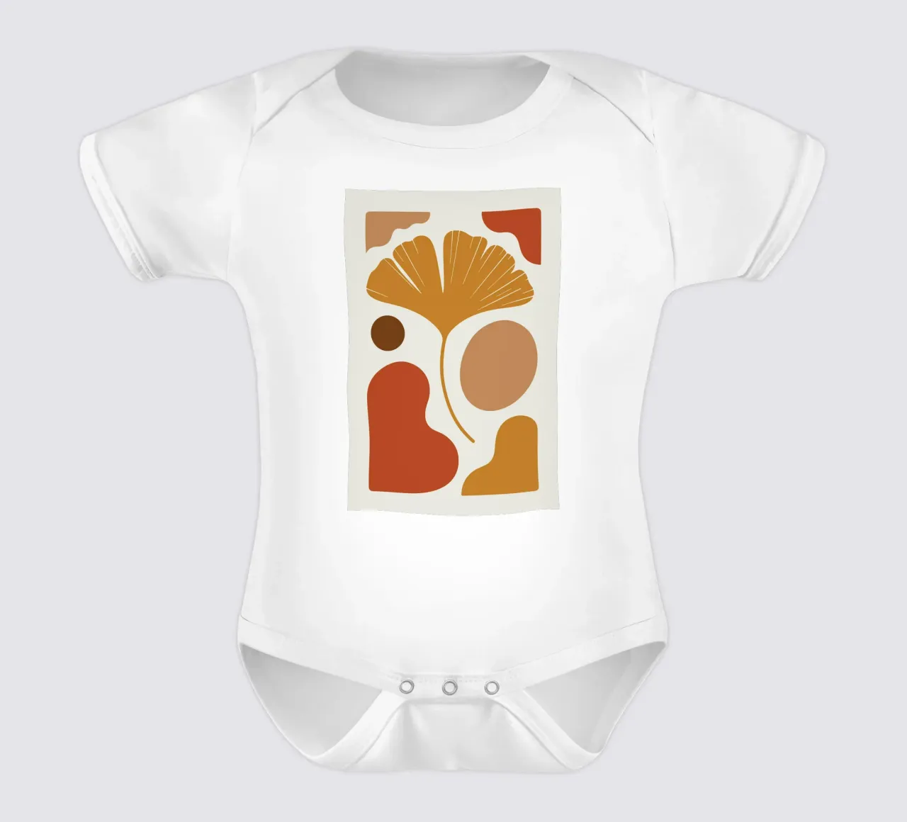 Ginkgo Leaf 1 body neonato maniche corte da LisaArtes