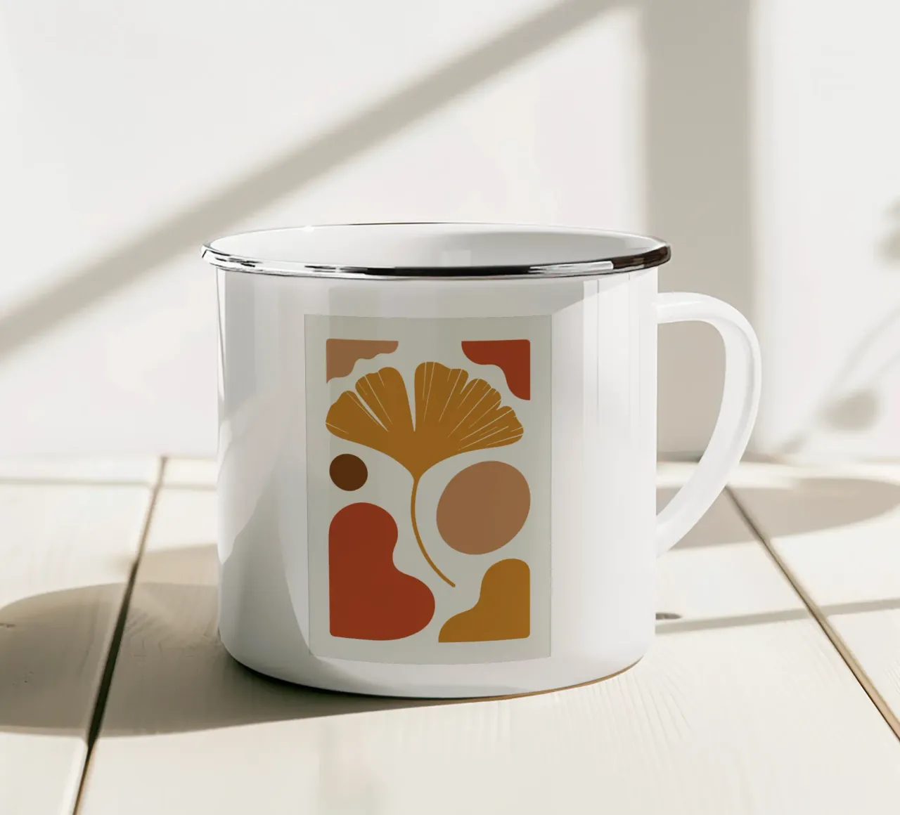 Ginkgo Leaf 1 tazza in smalto da LisaArtes