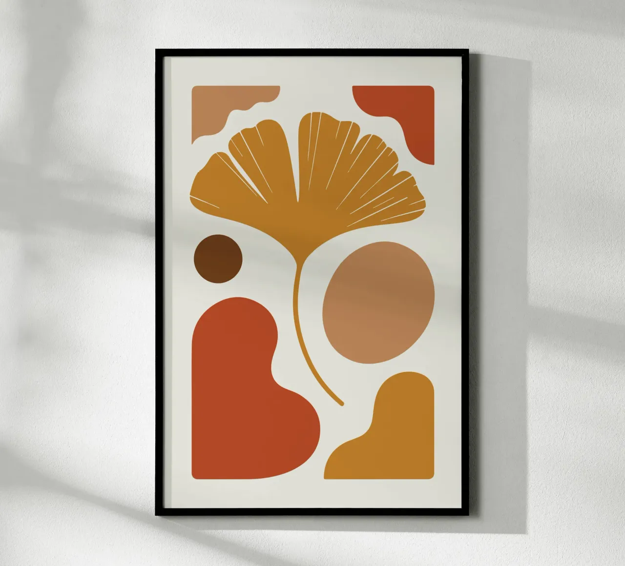 Ginkgo Leaf 1 poster con telaio in alluminio da LisaArtes