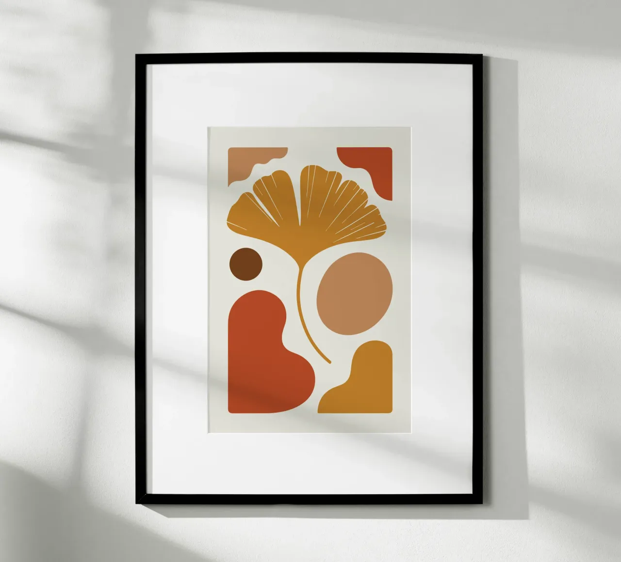 Ginkgo Leaf 1 poster con telaio in alluminio da LisaArtes