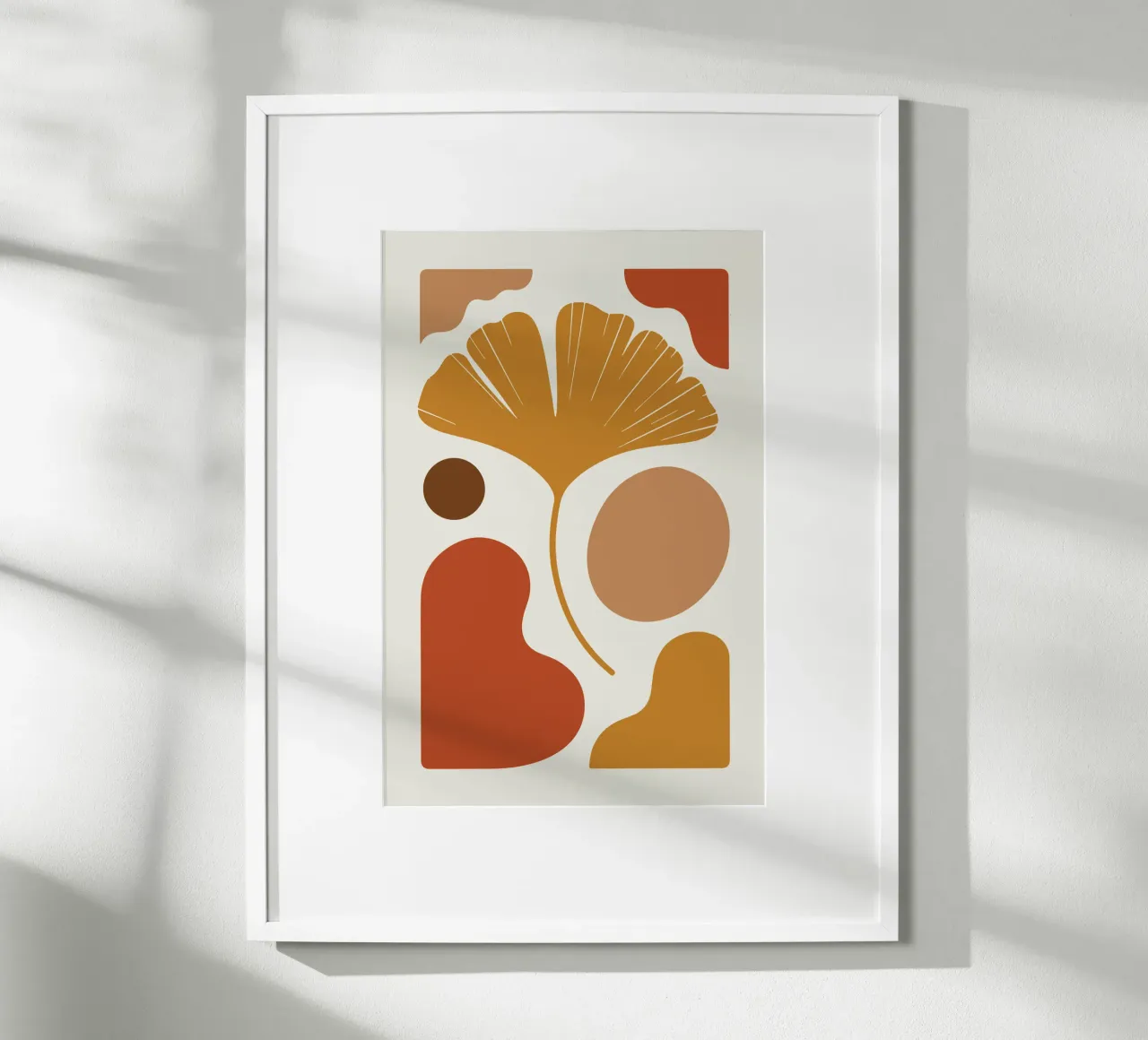 Ginkgo Leaf 1 poster con telaio in alluminio da LisaArtes