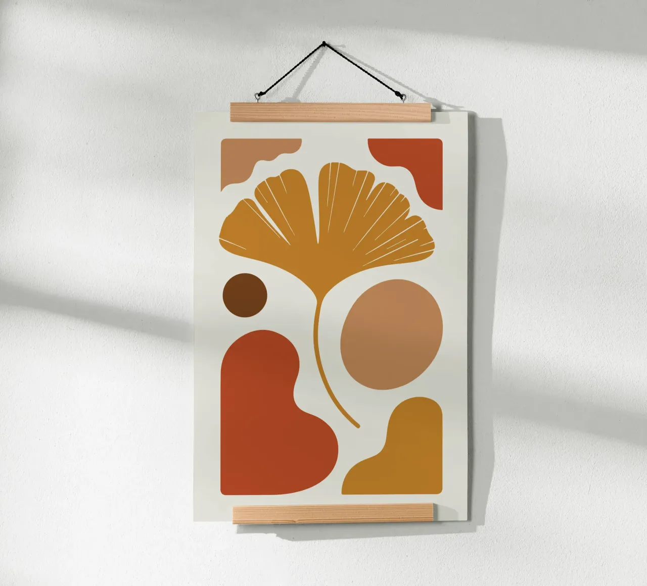 Ginkgo Leaf 1 poster con telaio in alluminio da LisaArtes