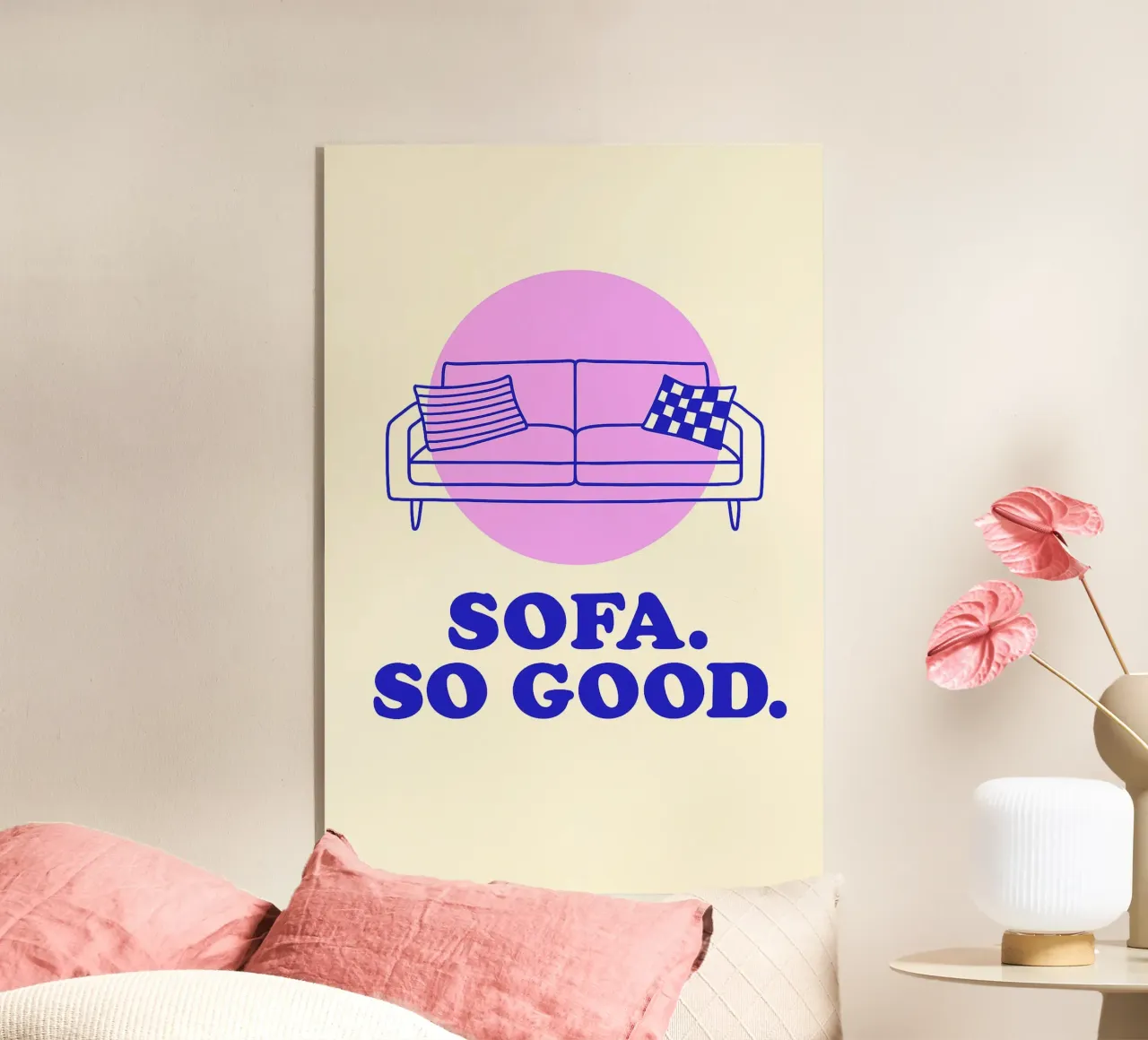 Sofa So Good – Retro Poster mit Dopamine Decor Vibes plexiglass da Gift Ideas
