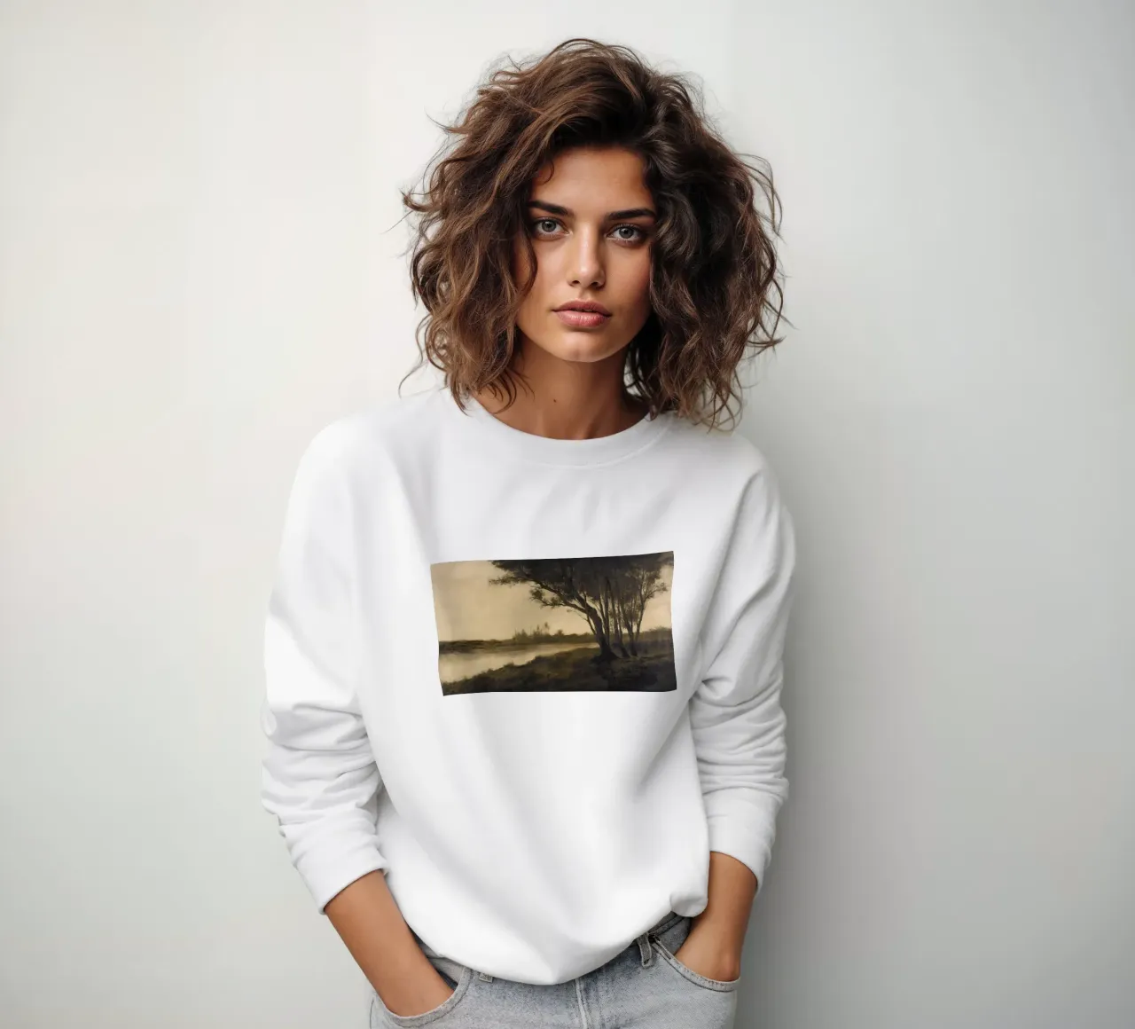 Landscape with Trees felpa da apoloprints