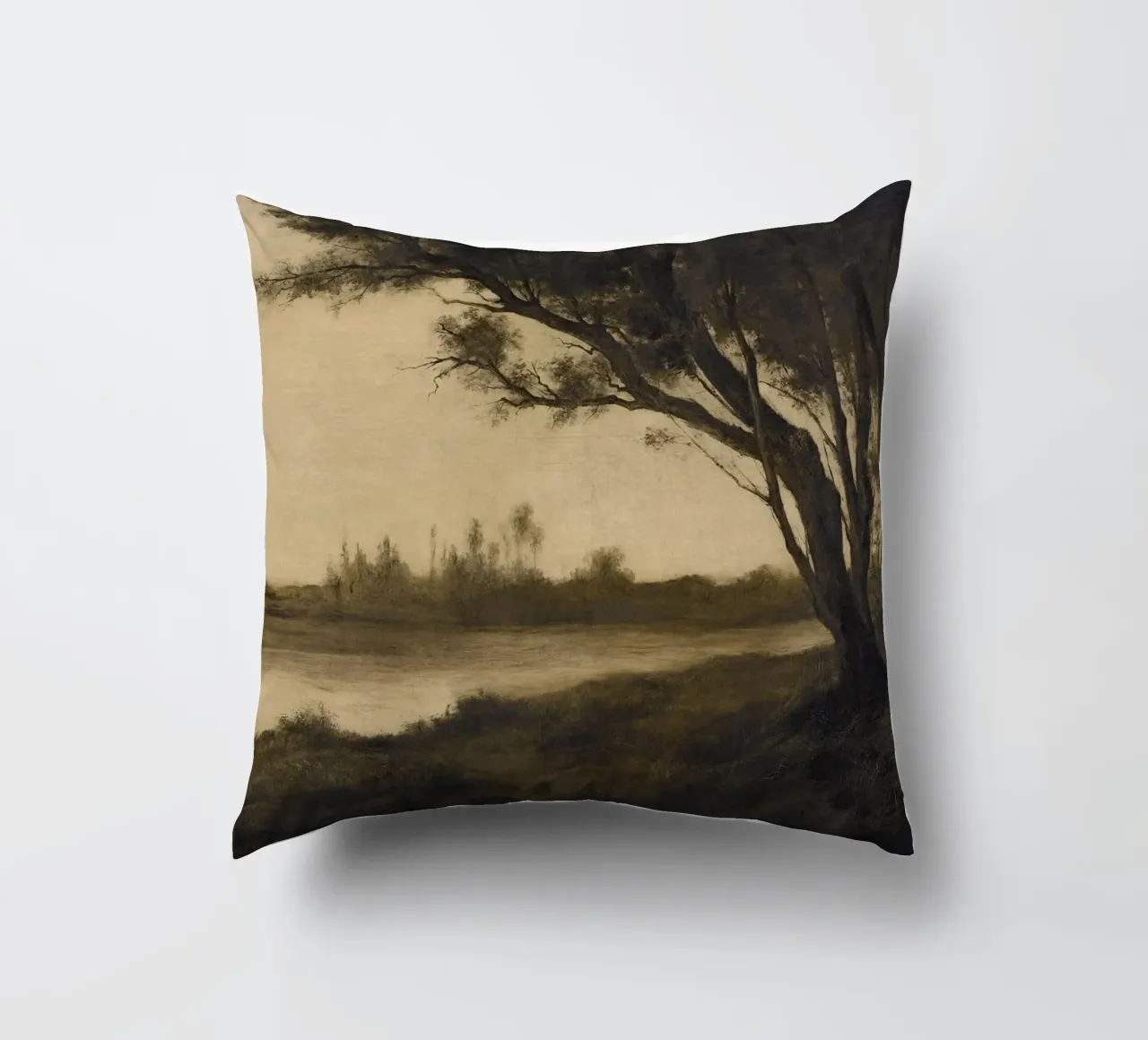 Landscape with Trees cuscino da apoloprints