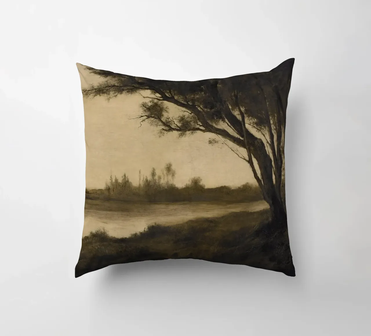 Landscape with Trees cuscino da apoloprints