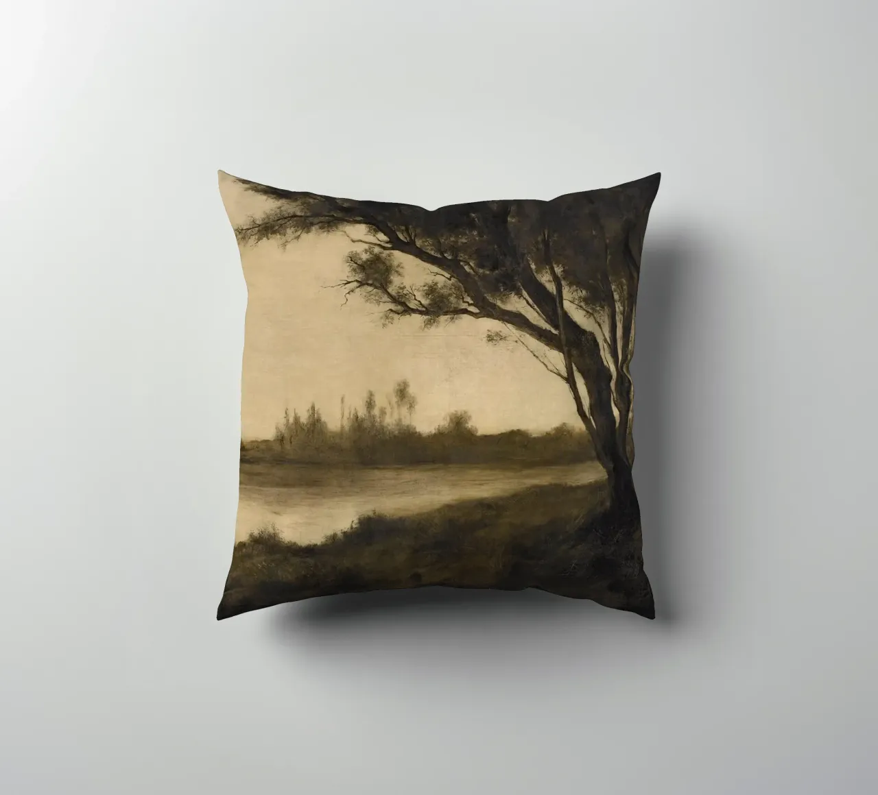 Landscape with Trees cuscino da apoloprints