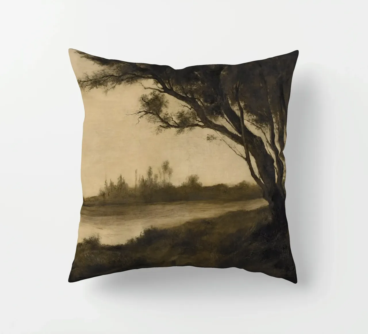 Landscape with Trees cuscino da apoloprints
