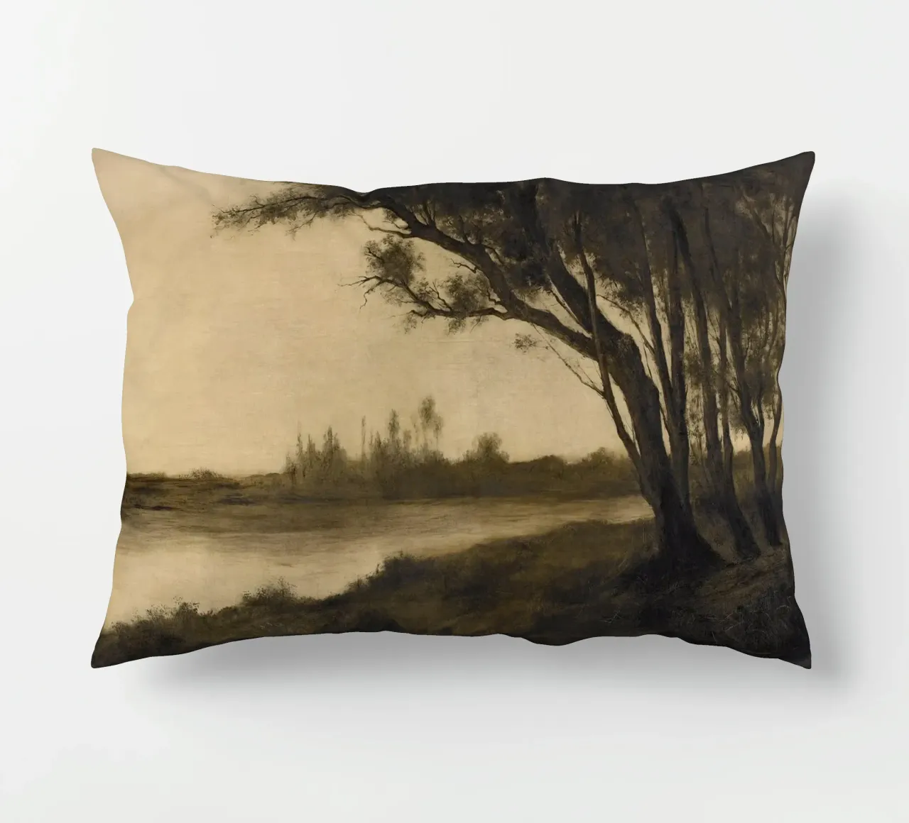 Landscape with Trees cuscino da apoloprints