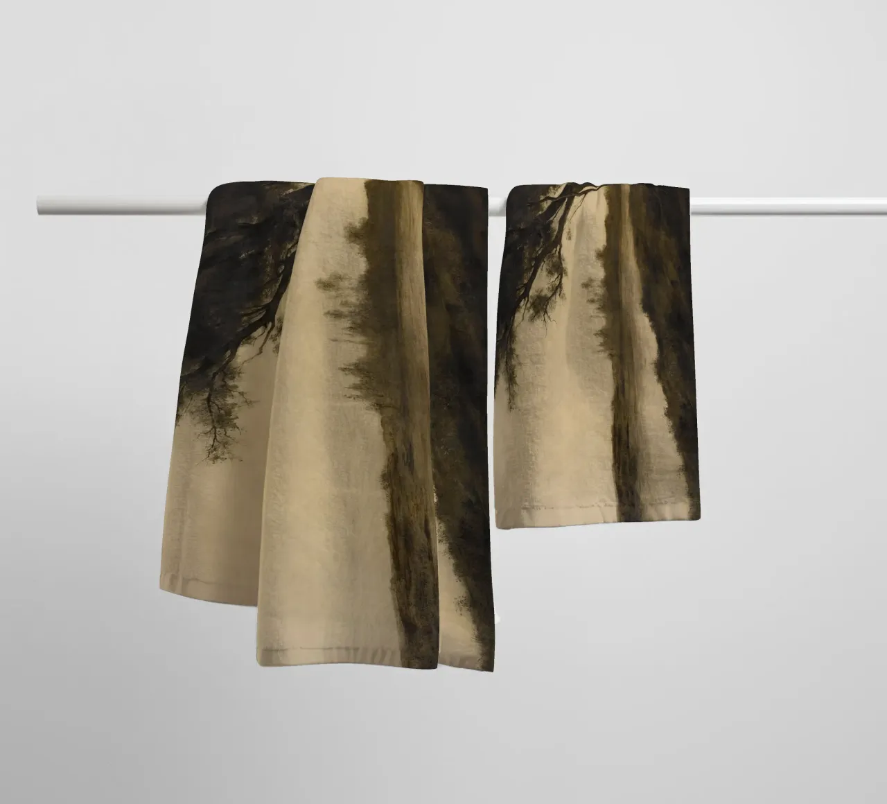 Landscape with Trees asciugamano da bagno da apoloprints
