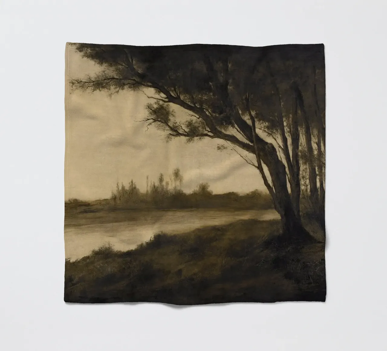 Landscape with Trees coperta in pile da apoloprints