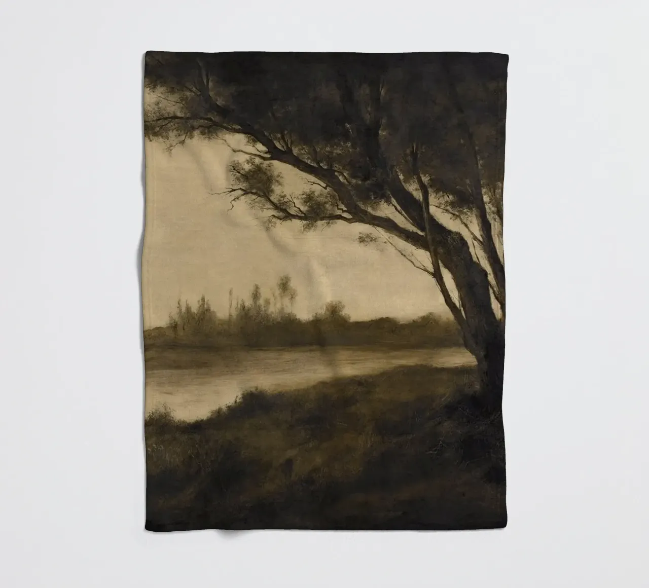 Landscape with Trees coperta in pile da apoloprints