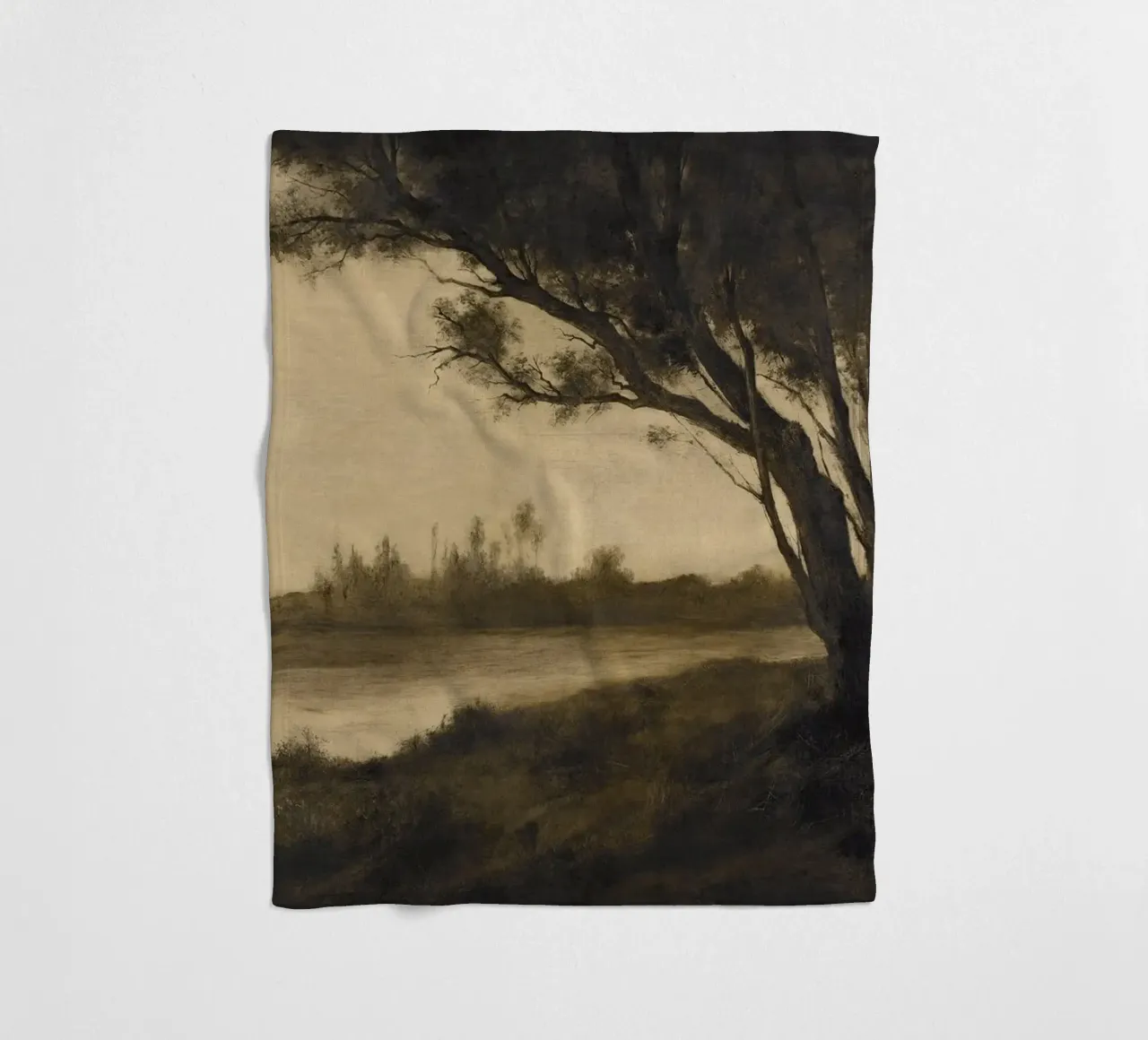 Landscape with Trees coperta in pile da apoloprints