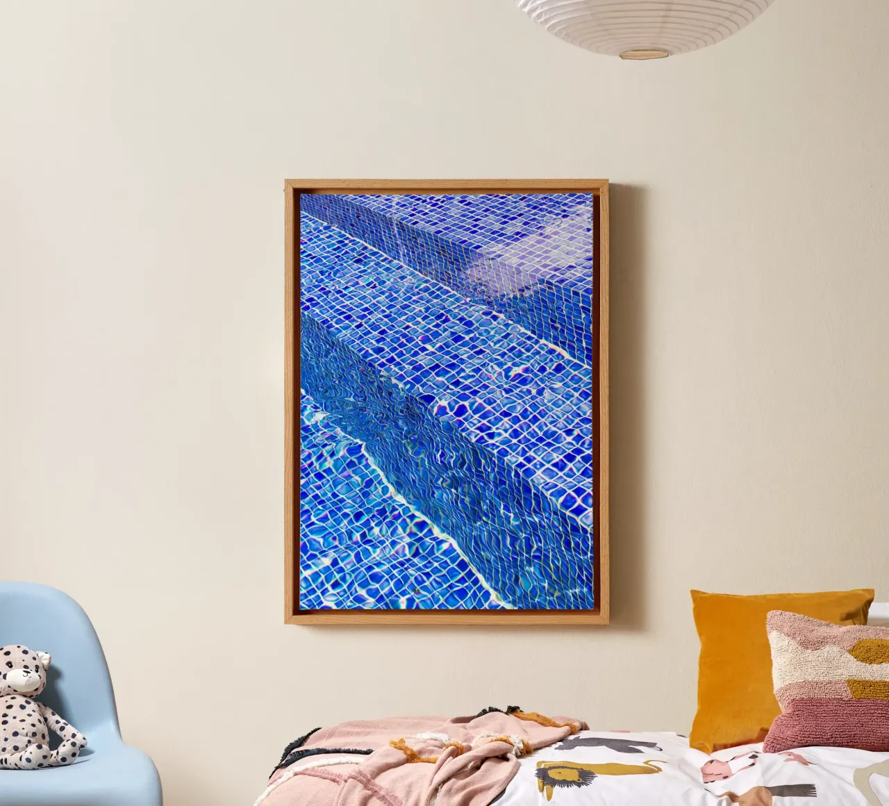 Pole #6 canvas with Floater frame by rafael campezato