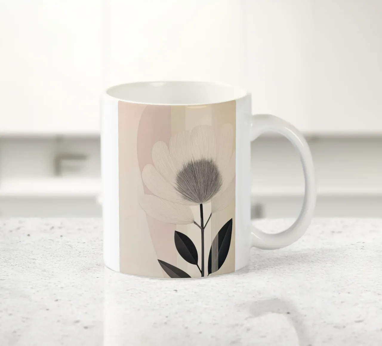 Fiore astratto tazza in ceramica da Imagine