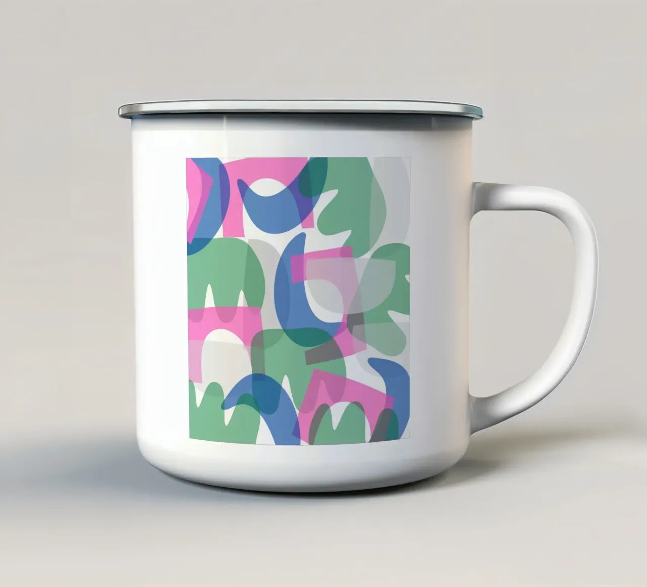 Sovrapposizione di forme tazza in smalto da Little Dean