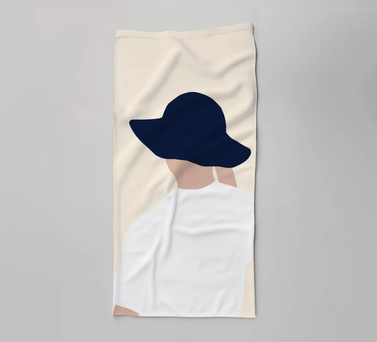 Minimalistic portrait towel by Little Dean