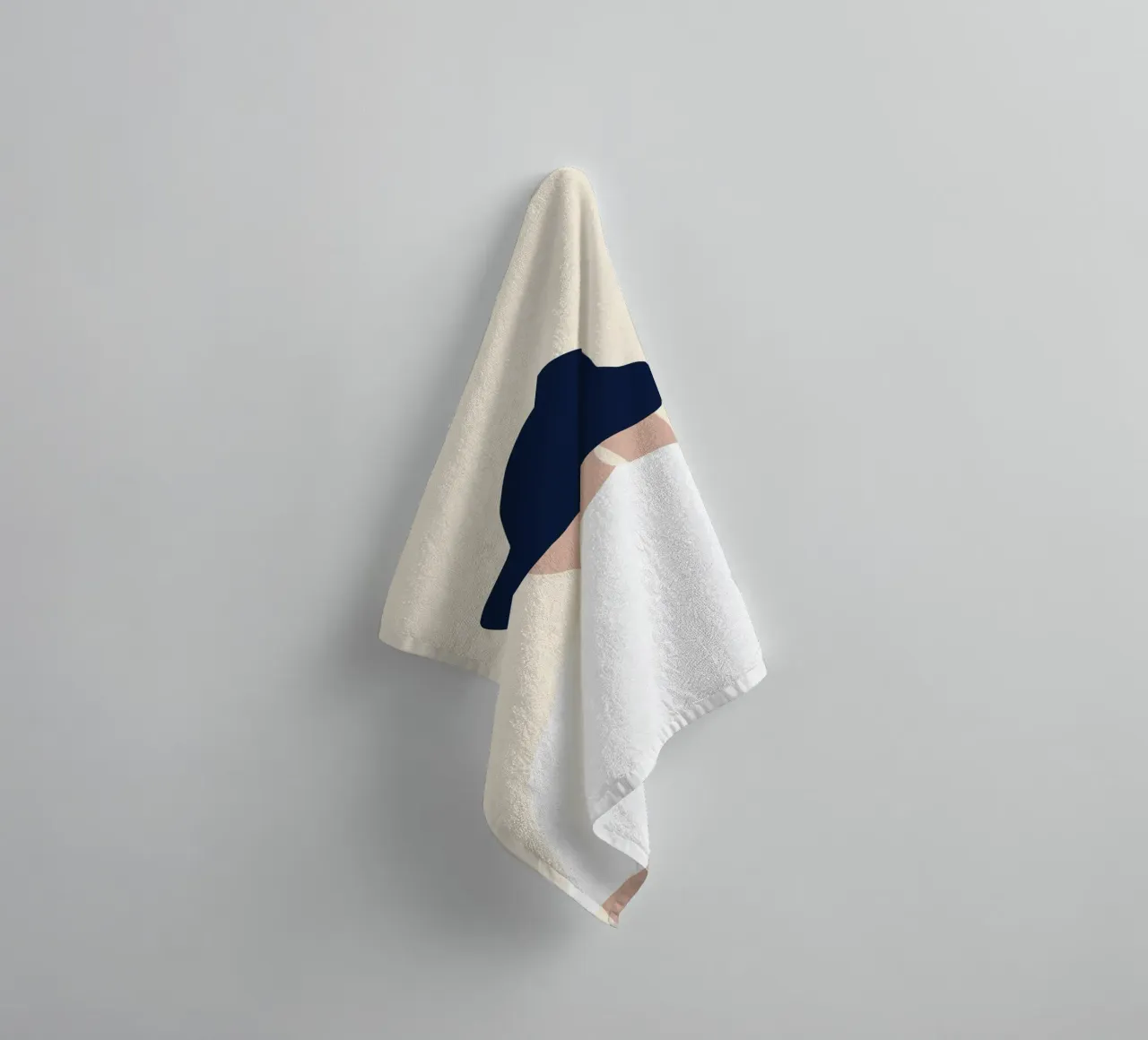 Minimalistic portrait towel by Little Dean