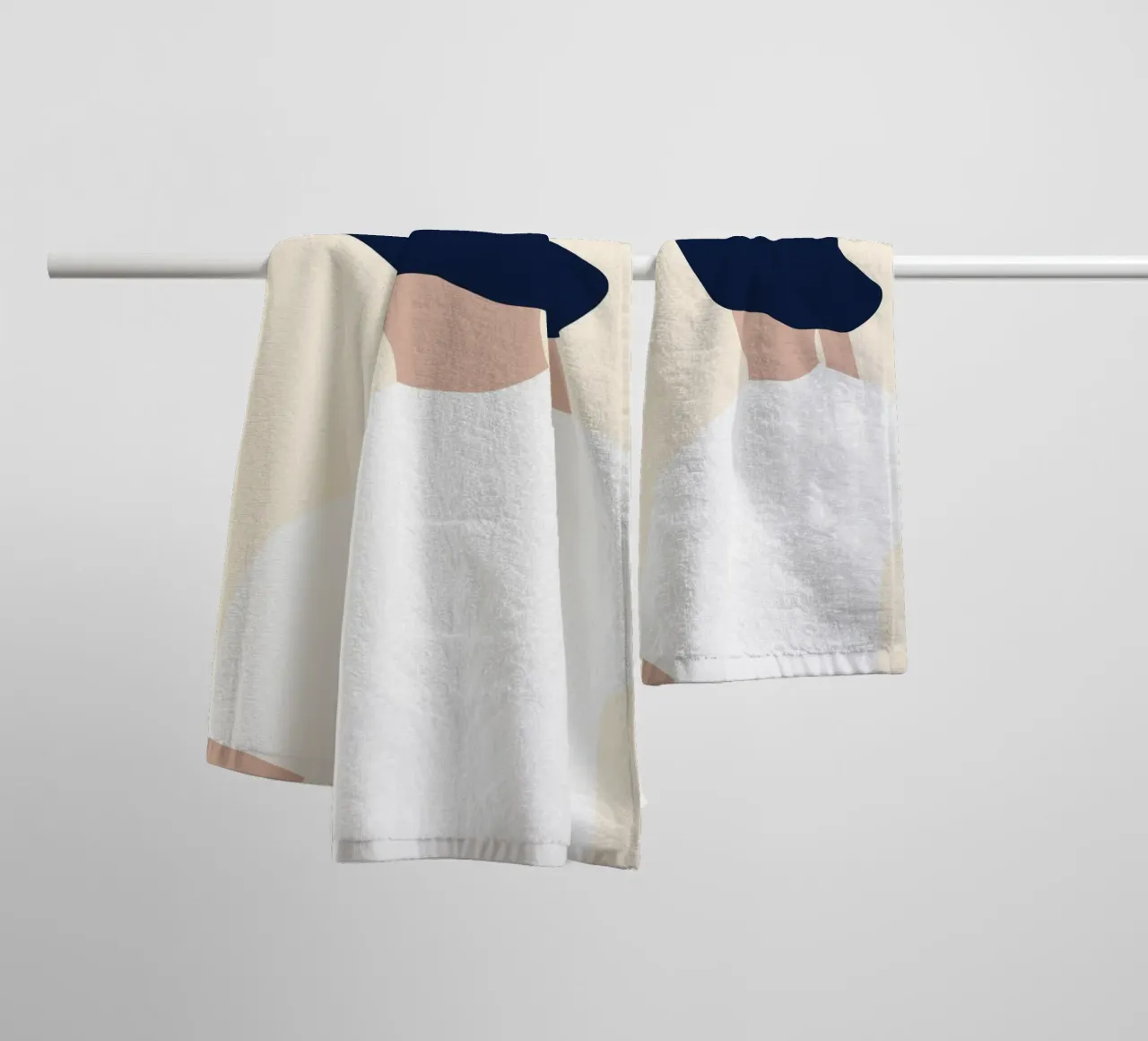 Minimalistic portrait towel by Little Dean