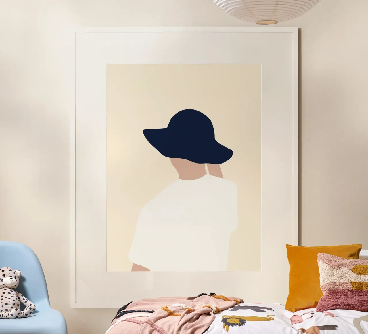 Ritratto minimalista poster con telaio in alluminio da Little Dean