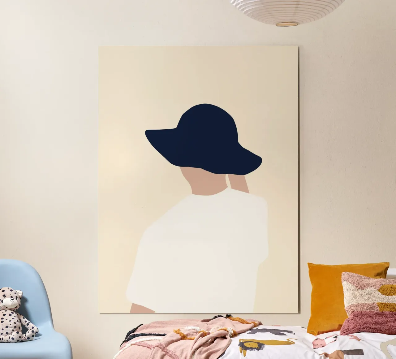 Ritratto minimalista poster con telaio in alluminio da Little Dean