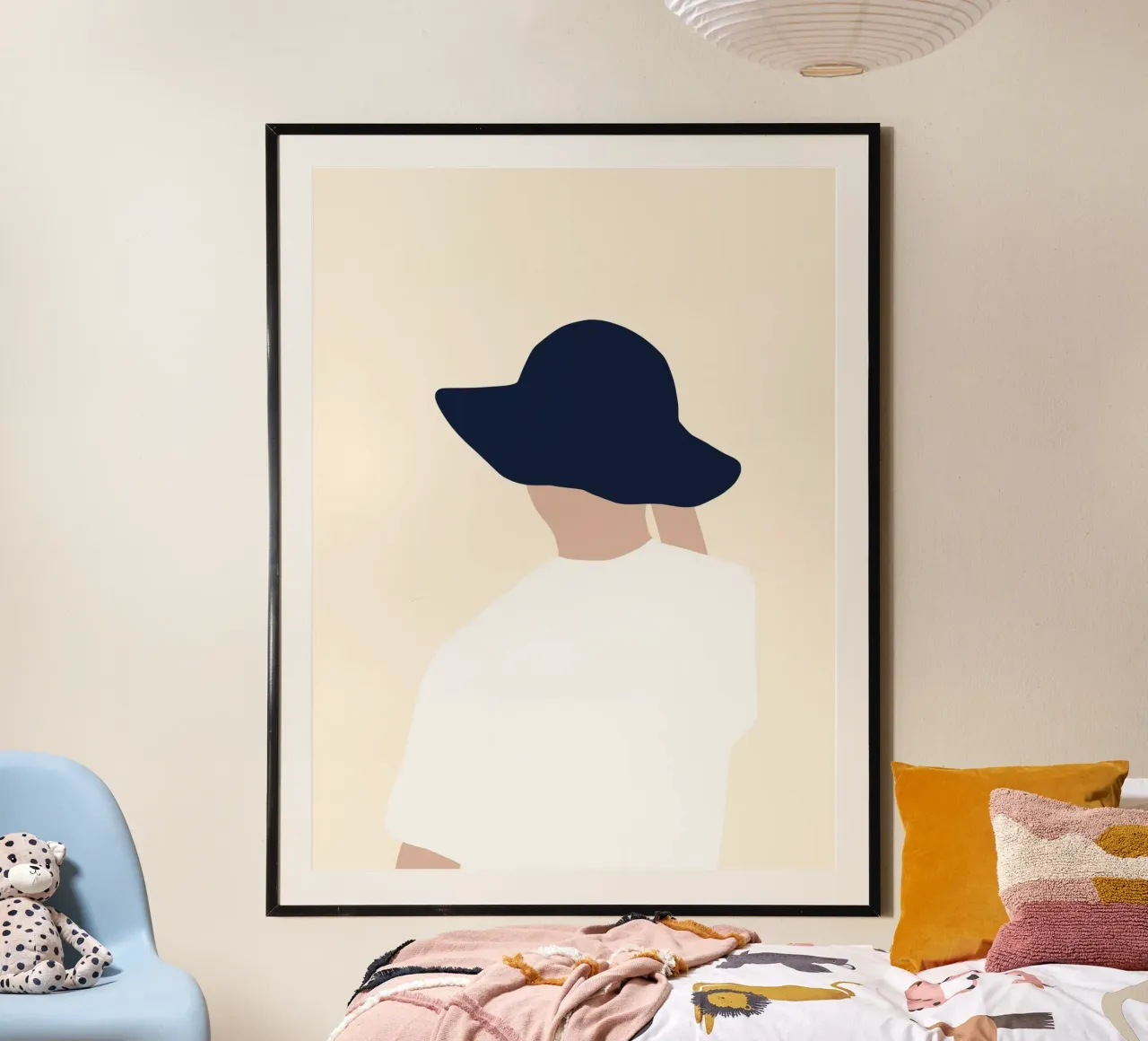 Ritratto minimalista poster con telaio in alluminio da Little Dean
