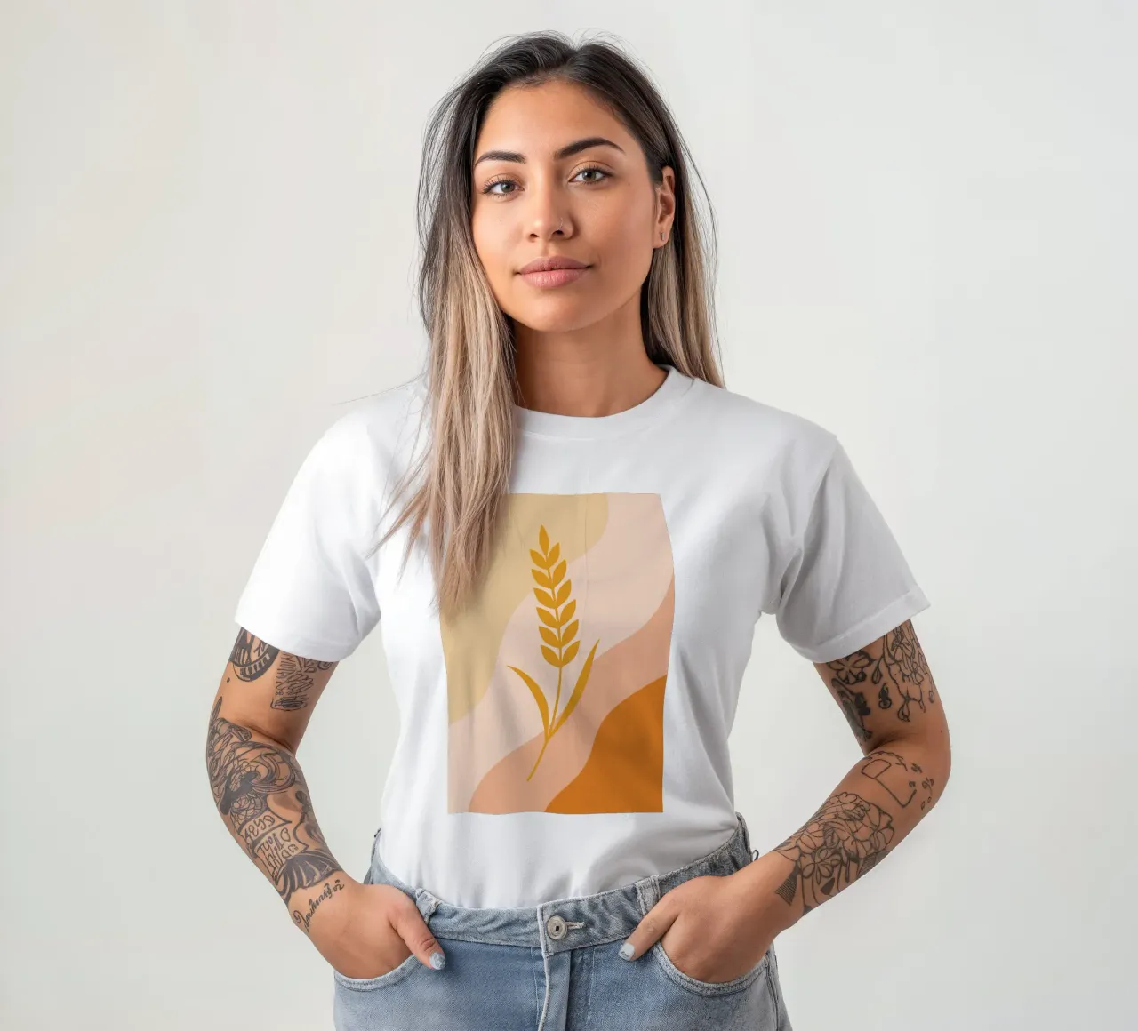 Golden Wheat Botanical t-shirt da LisaArtes