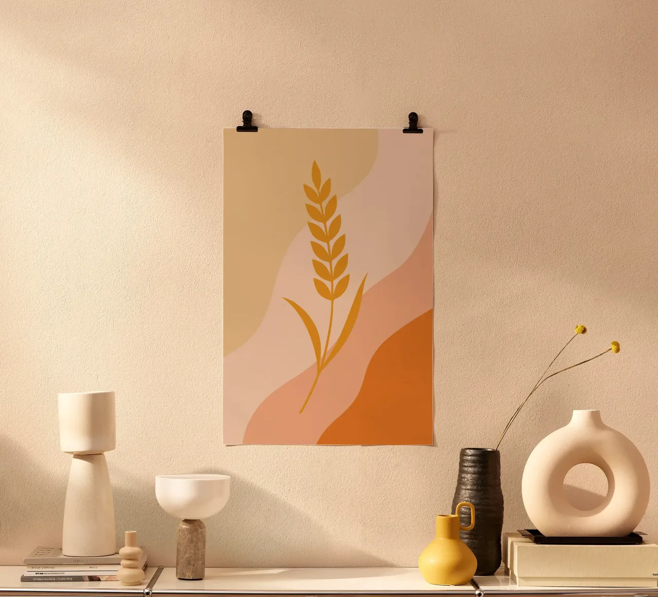 Golden Wheat Botanical poster da LisaArtes