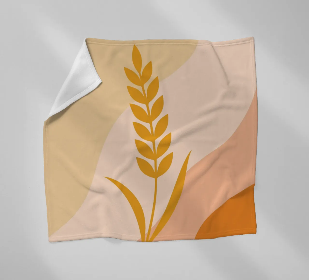 Golden Wheat Botanical coperta in pile da LisaArtes