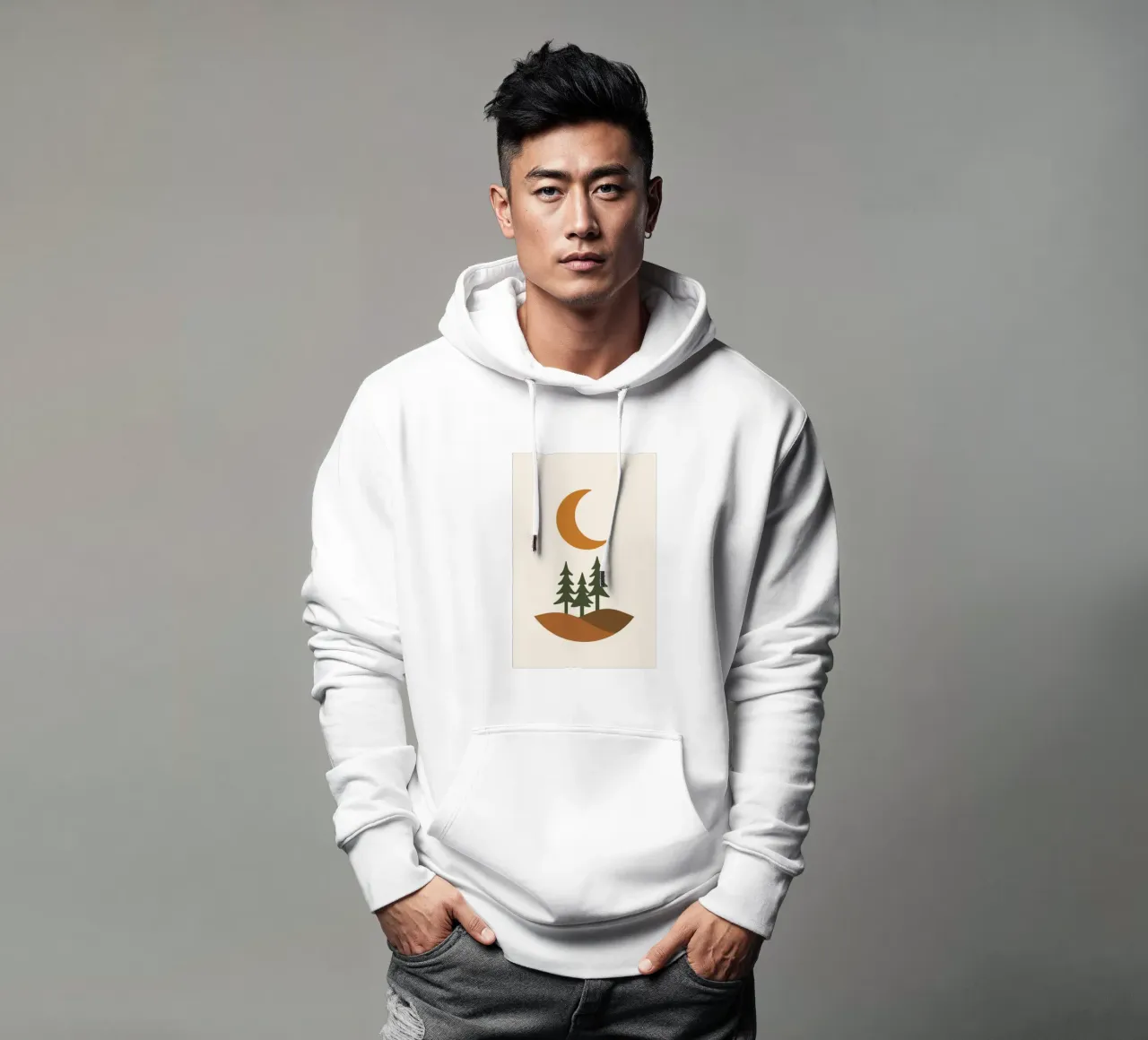 Half Moon Forest felpa con cappuccio da LisaArtes