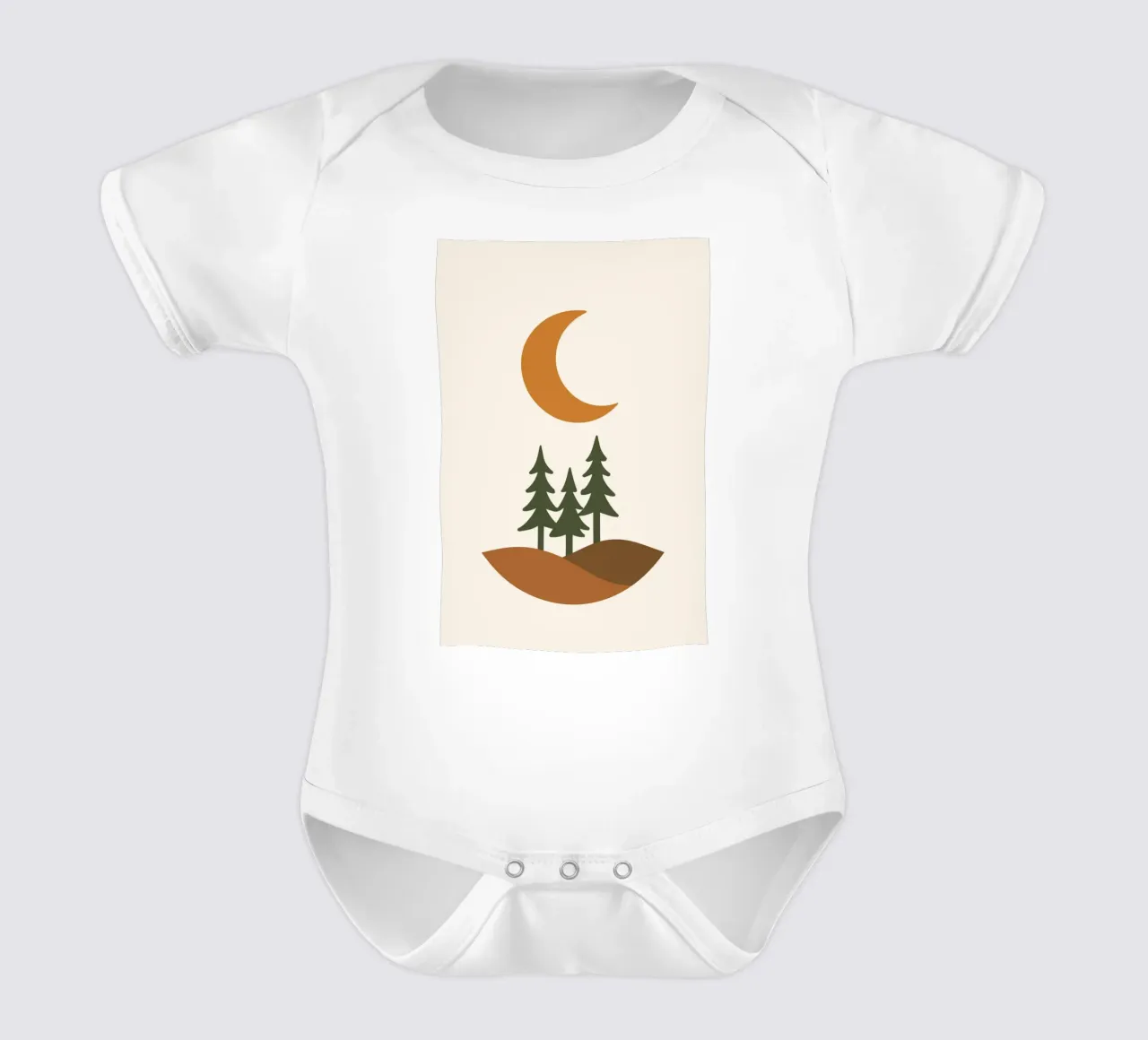 Half Moon Forest body neonato maniche corte da LisaArtes