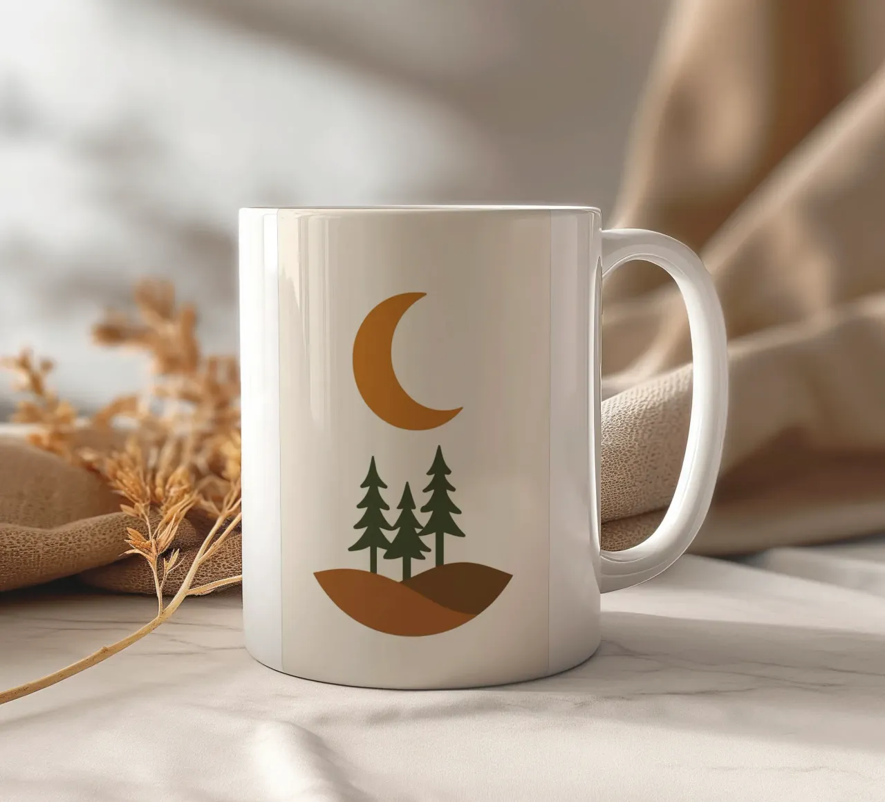 Half Moon Forest tazza in ceramica da LisaArtes