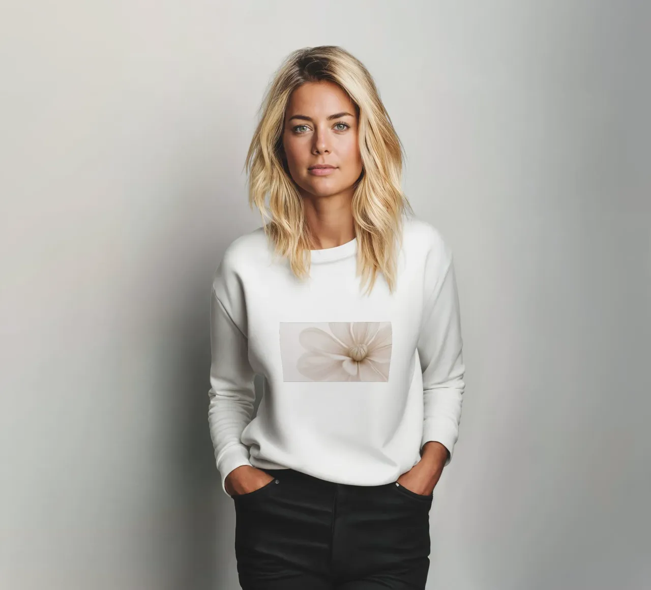 Fiore rosa tenue felpa da Imagine