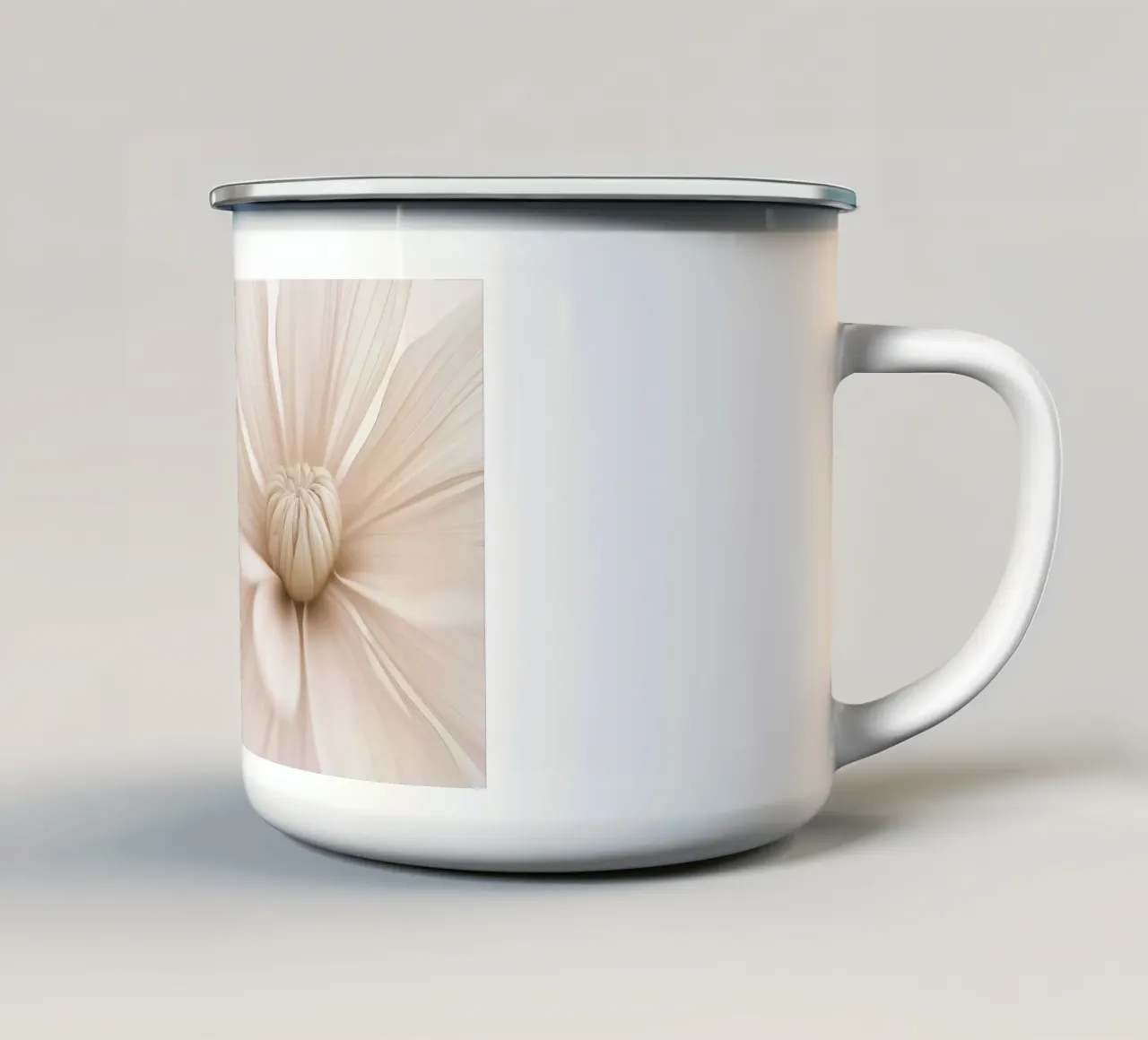 Fiore rosa tenue tazza in smalto da Imagine